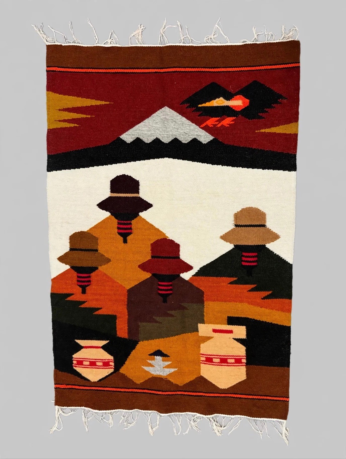 Handmade Ecuadorian Wall Tapestry - Andean Woven Hanging (New)
