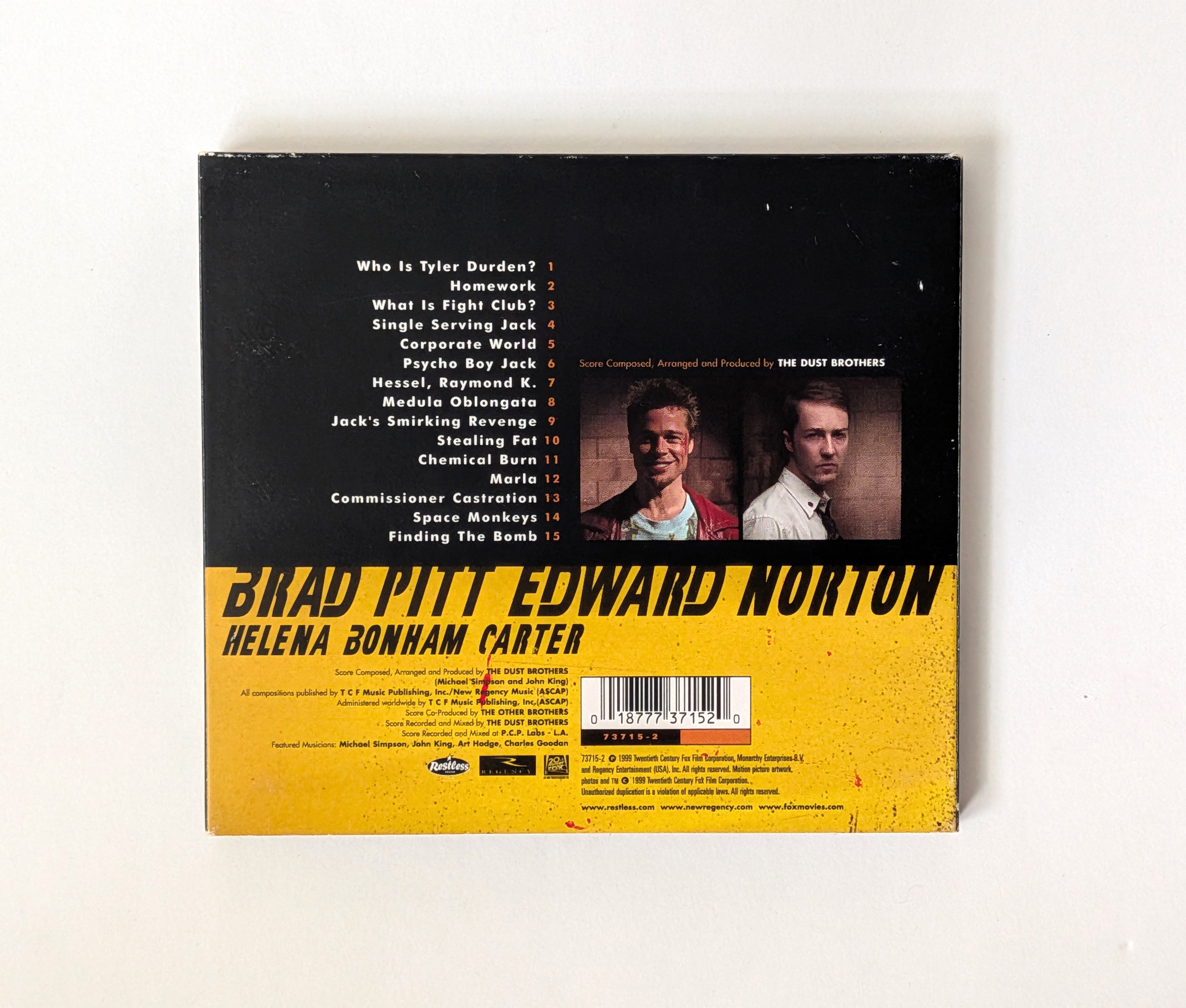 Fight Club - Original Motion Picture Score CD; by Dust Brothers - photo 5