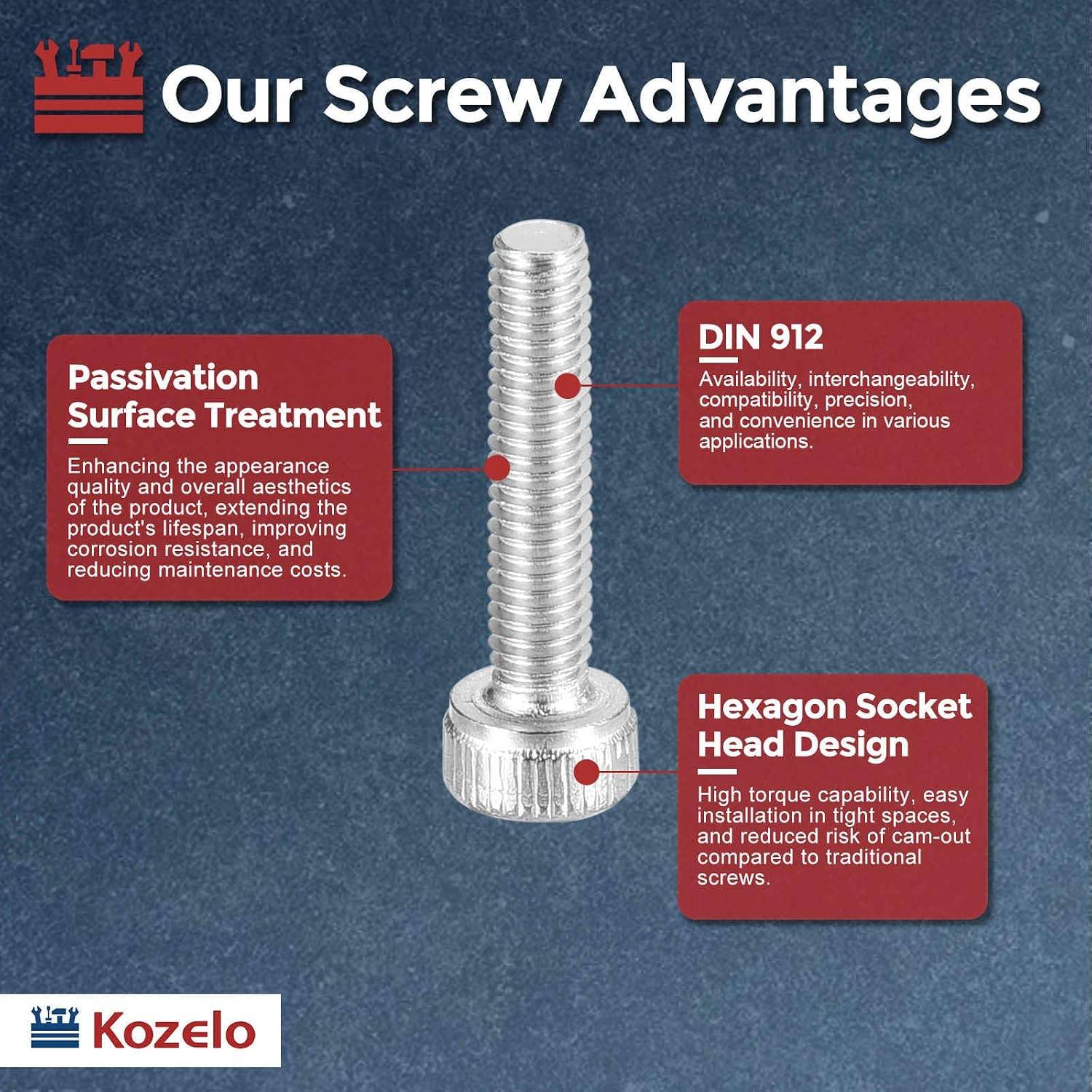 M3-0.5 x 14mm 304 Stainless Steel Socket Head Screws – 100PCS - photo 3