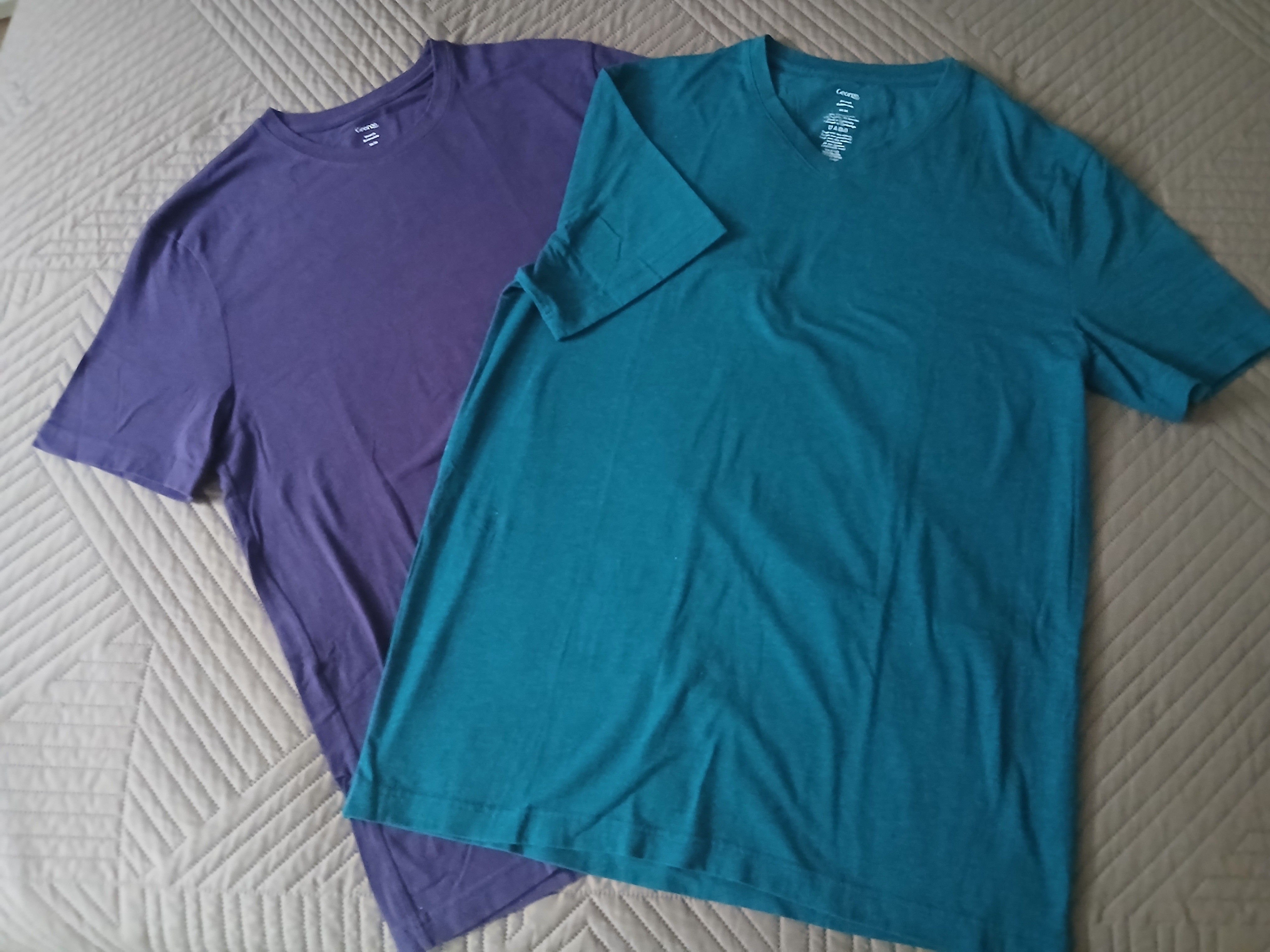 George T-Shirt - Teal and Purple, Medium Like New - photo 2