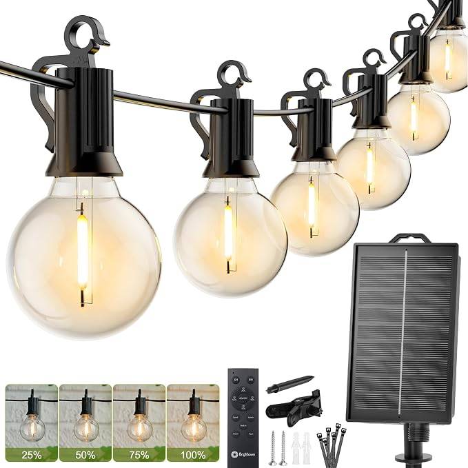 NEW Brightown 58FT Solar Outdoor String Lights