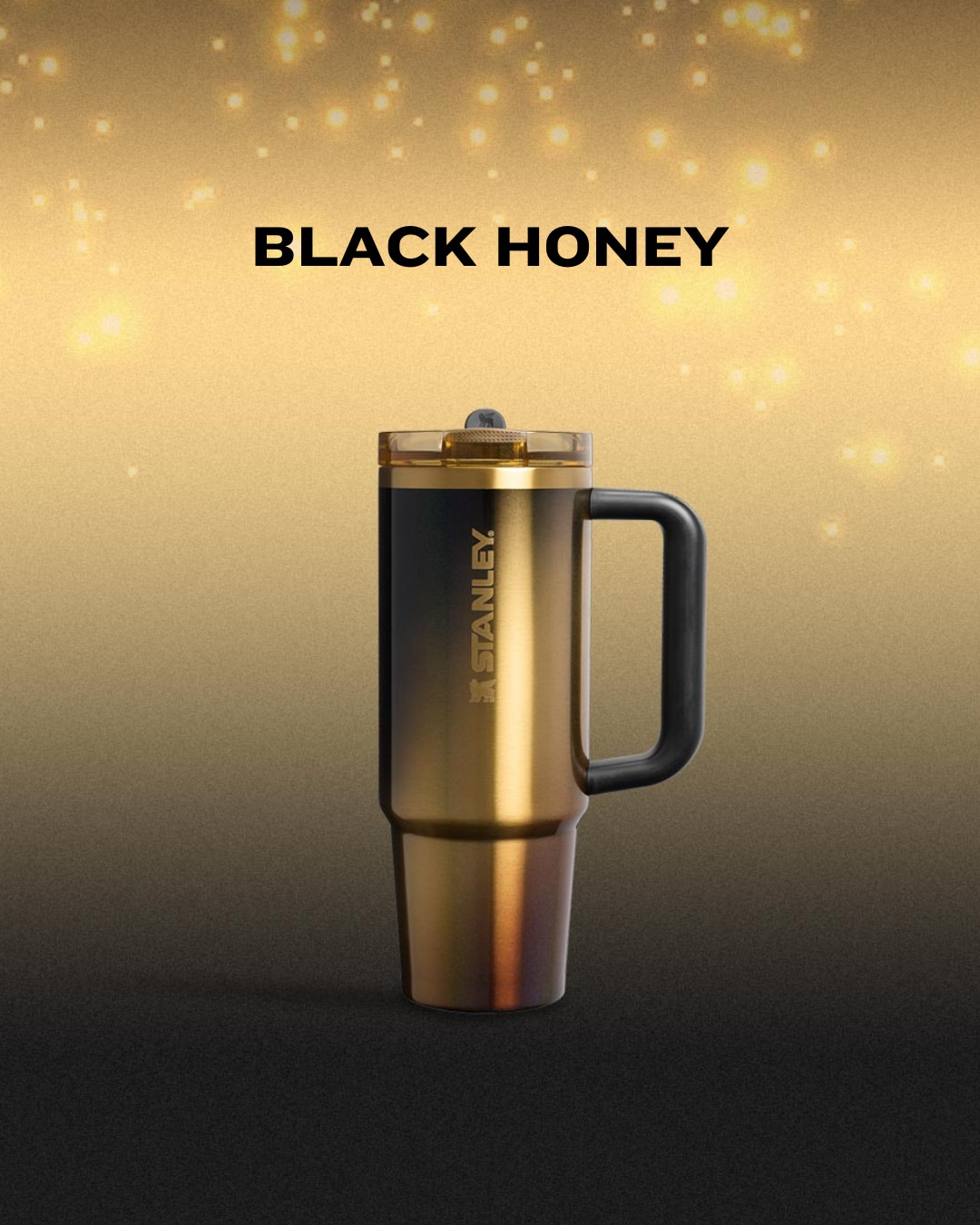 The Quencher  Flip Straw Tumbler 30 Oz & 40 Oz - Black Honey
