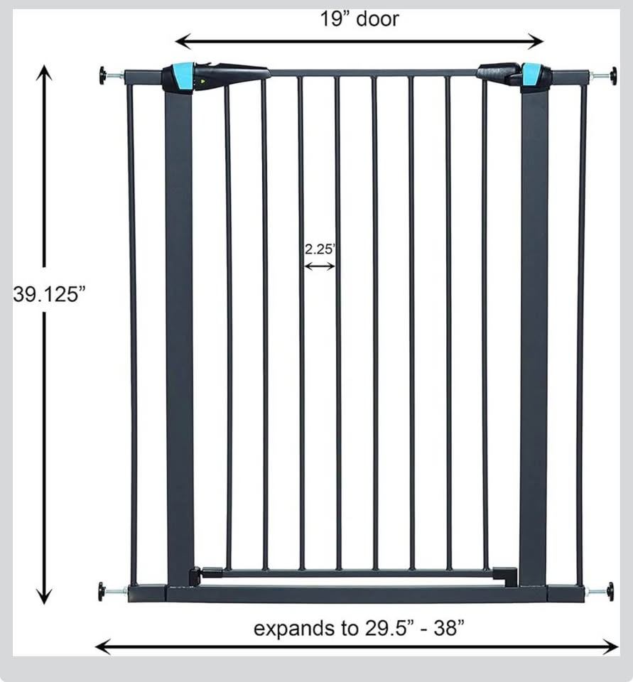Midwest 39" High Walk-Thru Steel Pet Gate, 29-38" (New) - photo 3