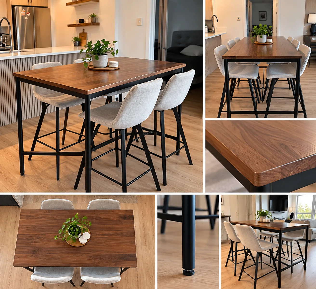 Article Joelva Walnut Counter Height Table – $929 New – Seats 4 - photo 2