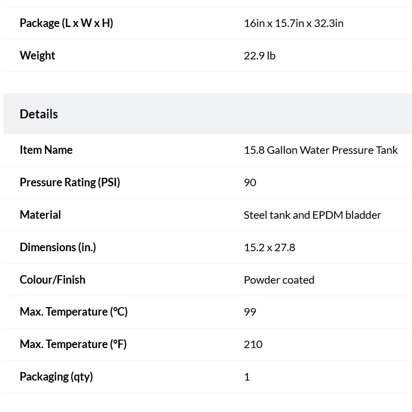 26.4 Gallon Water Pressure Tank - photo 5
