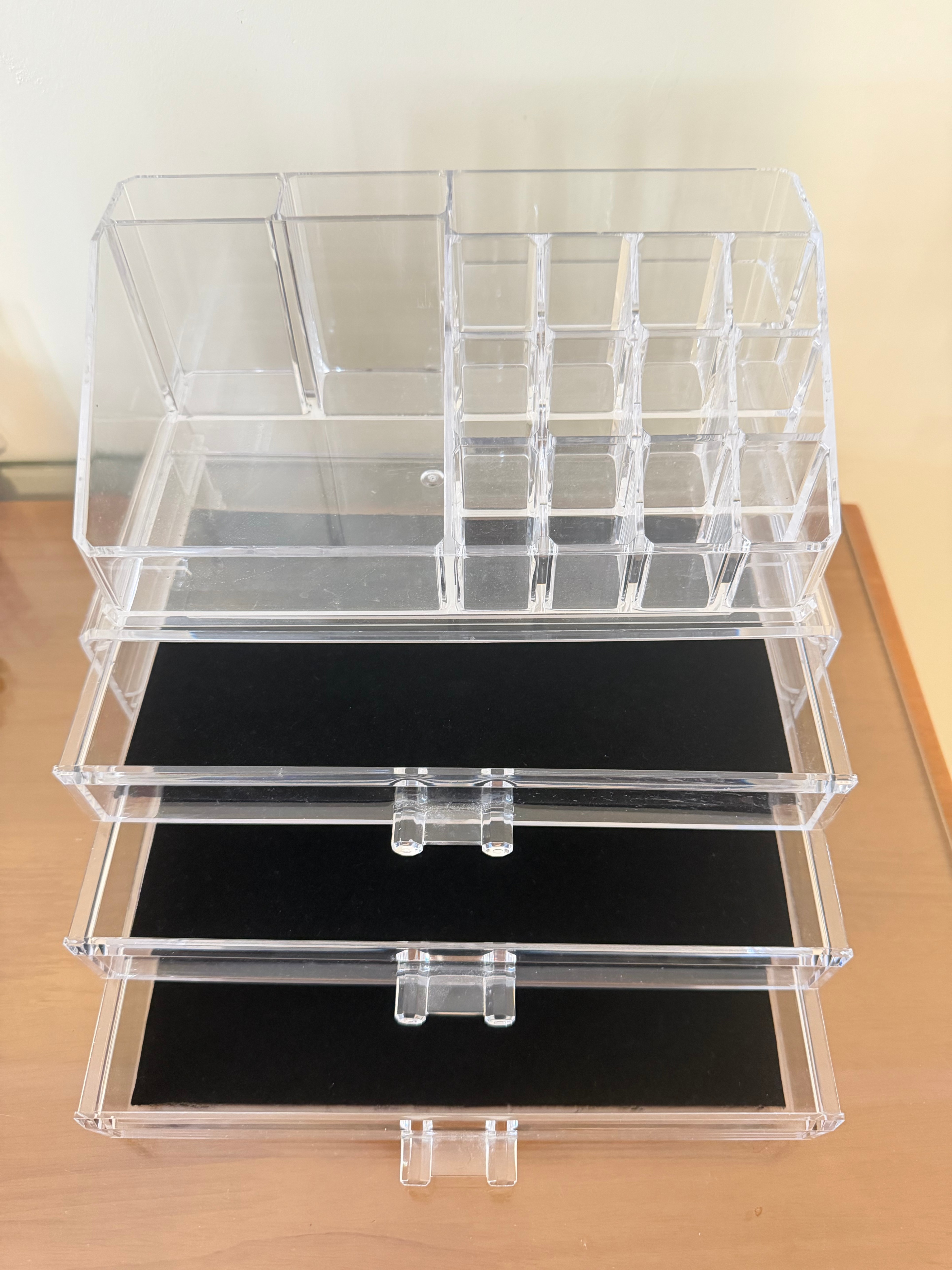 Clear Acrylic Makeup Organizer with 3 Drawers - photo 3