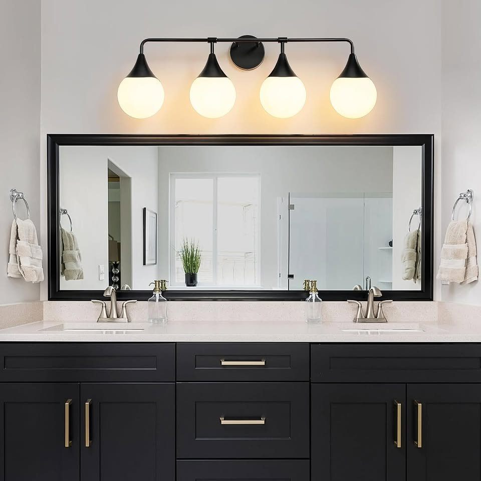 New Bathroom Vanity Light Fixtures, 4-Light Modern, E26 Base - photo 5