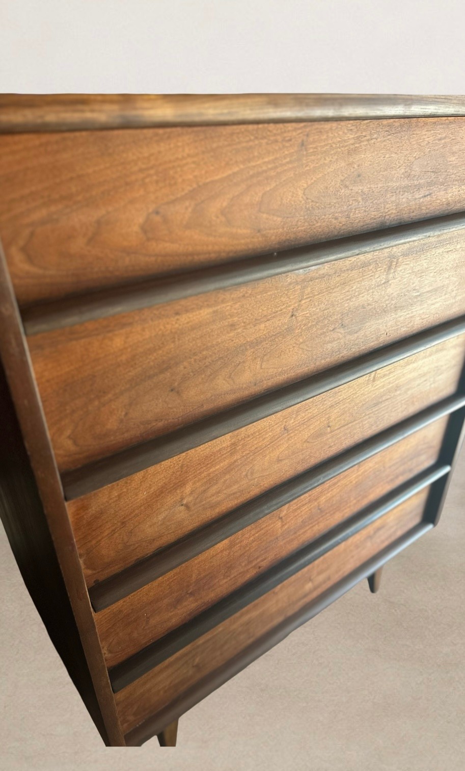 Vintage Mid Century Modern Walnut Dresser - photo 2