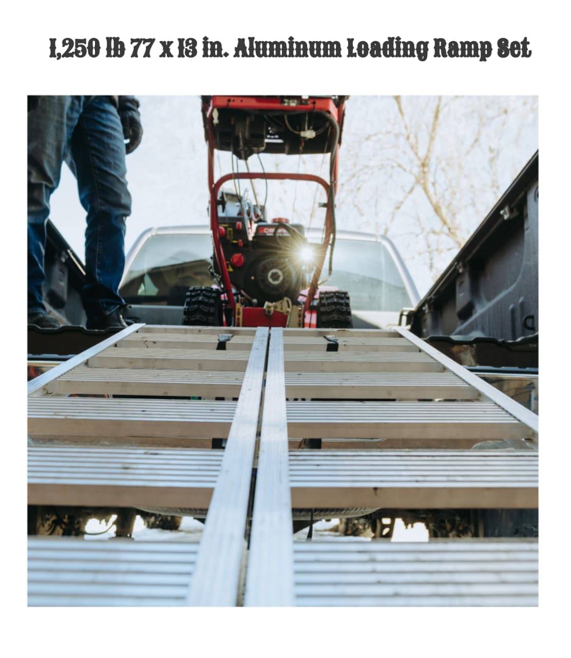 Aluminum Loading Ramp Set 1250 lb 77x13 - photo 5