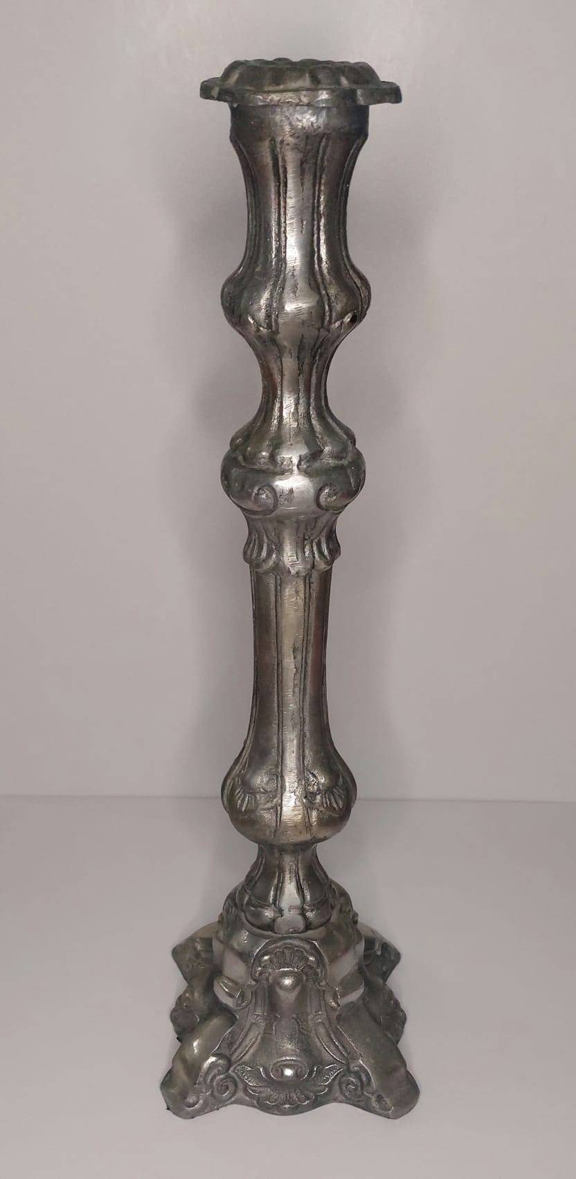 Vintage Gothic 20” Cast Metal Candlestick - photo 2