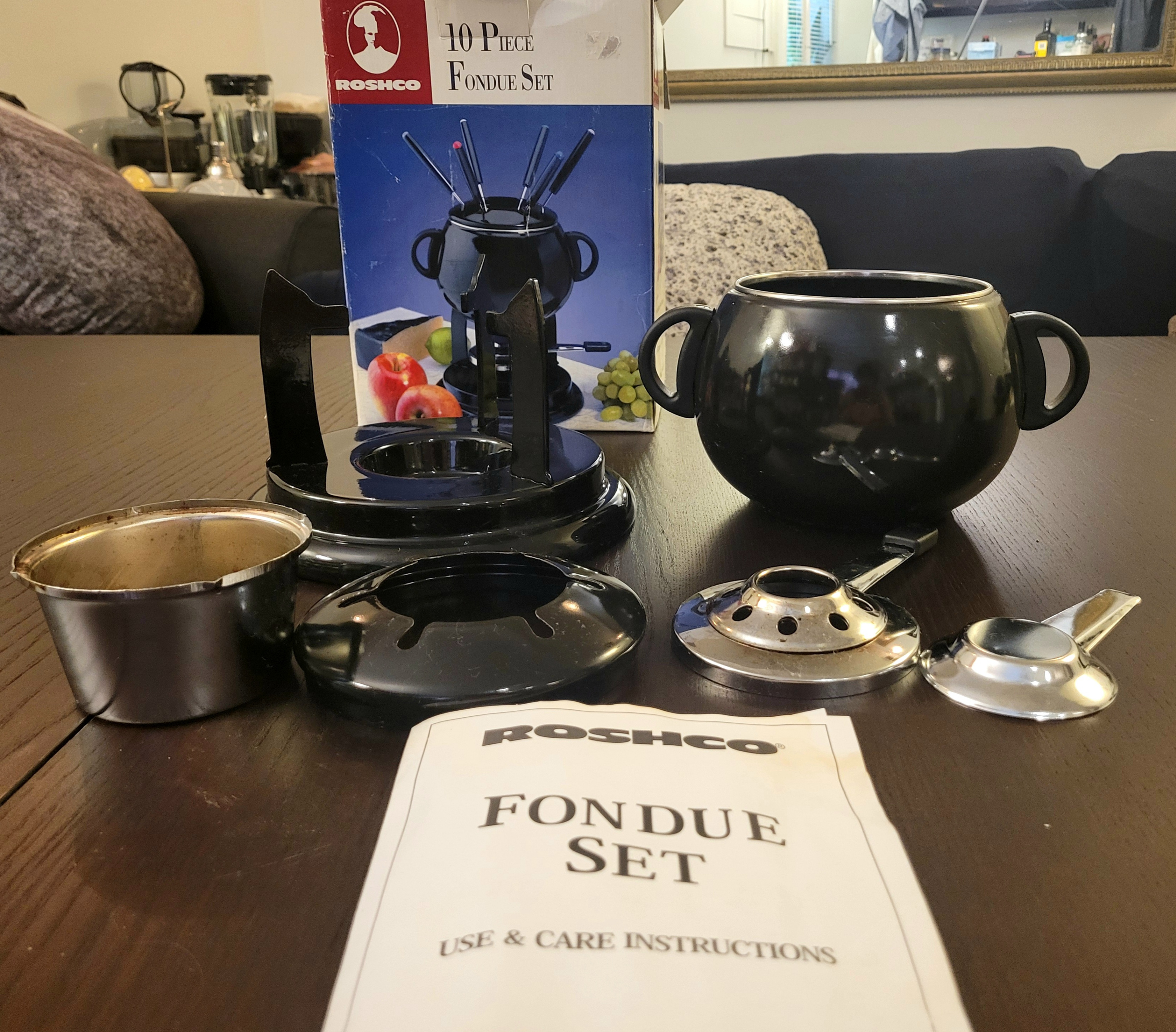 Roshco 10-Piece Fondue Set (no forks, sorry)