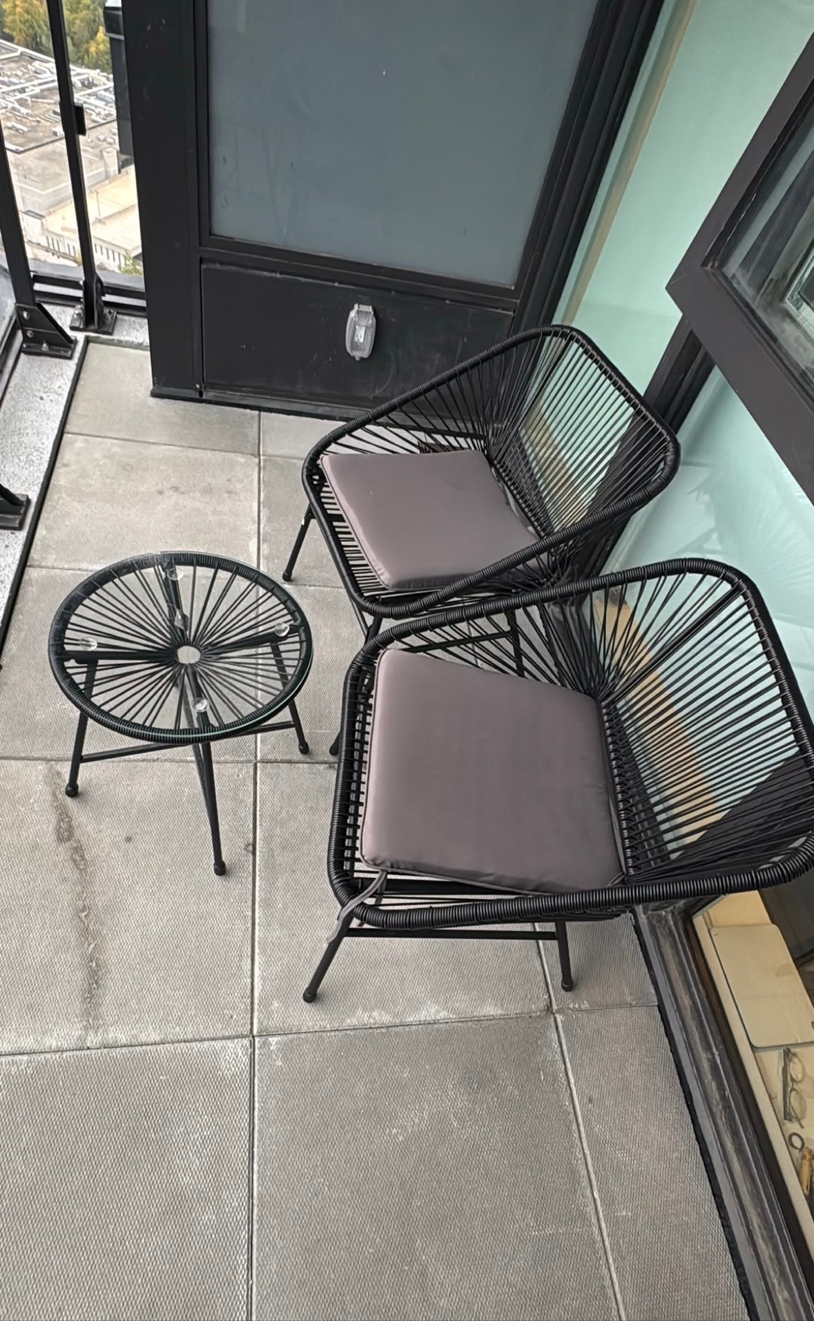 Outdoor Patio Set - 2 Chairs + Side Table - photo 2