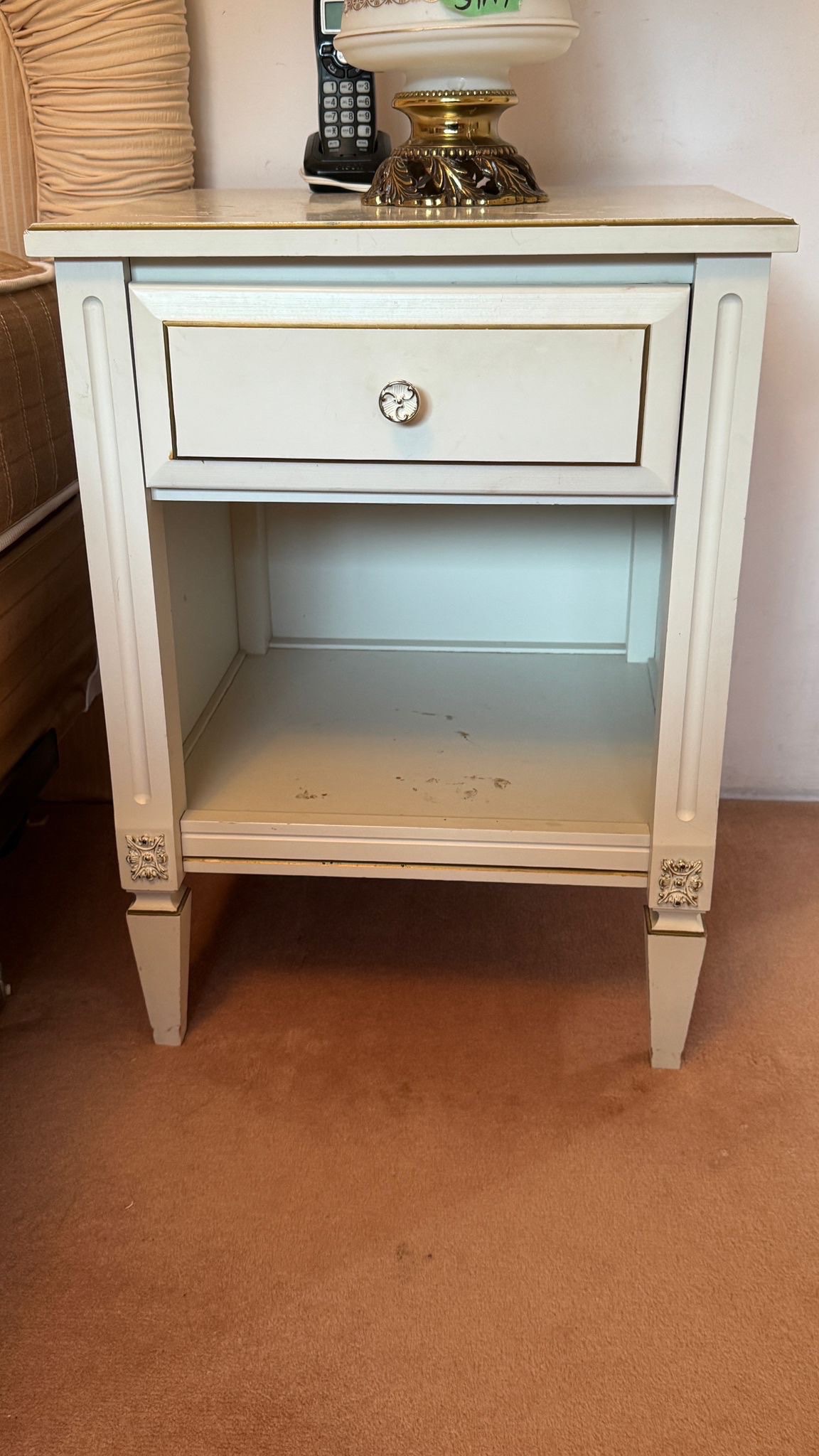 White Wood Side Table – C$40