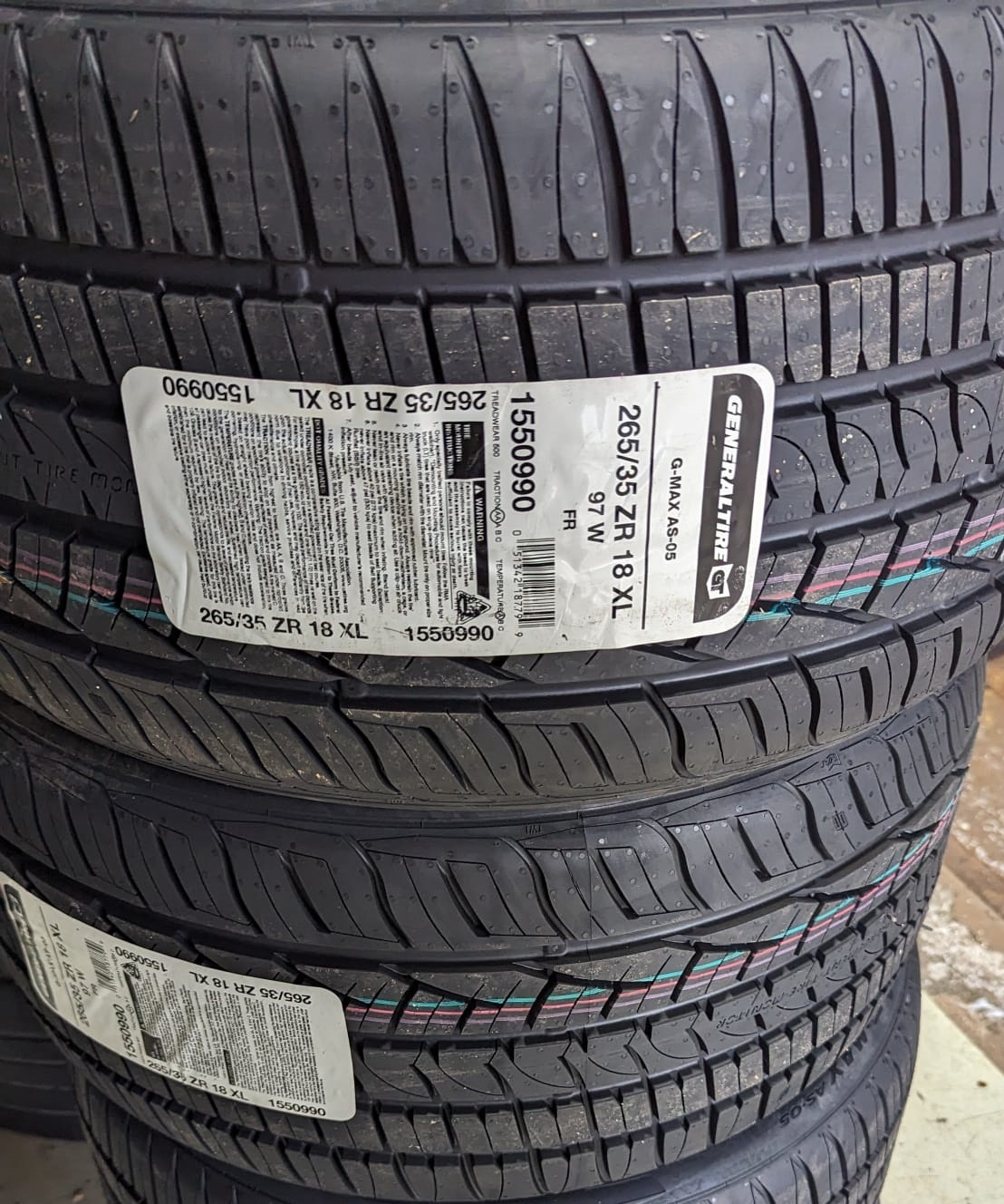 4 NEW 265/35/R18 General A/S–Impreza/Lancer/Type R/TT/BRZ