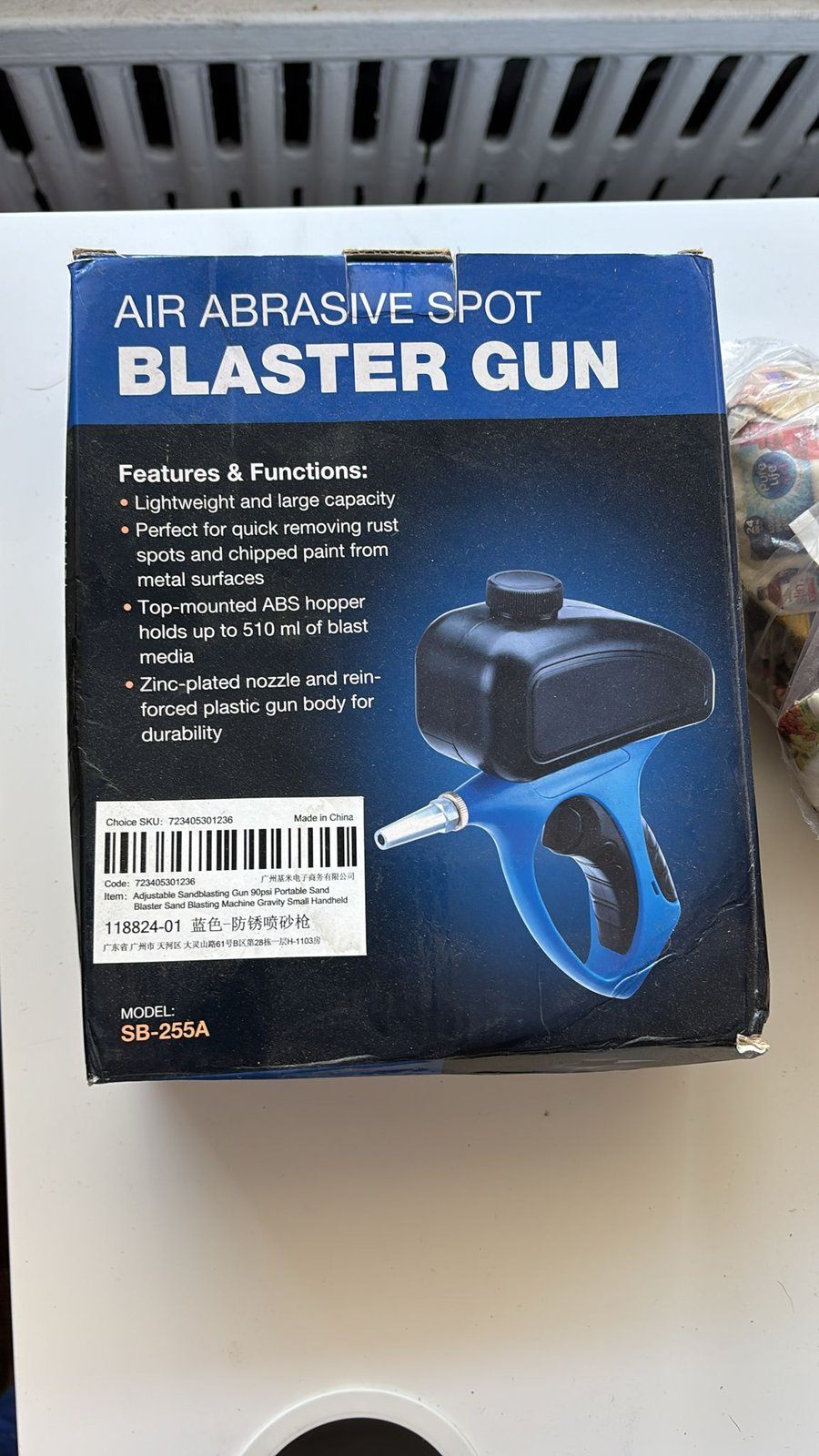 Air Abrasive Spot Blaster Gun – Sandblaster, New in Box