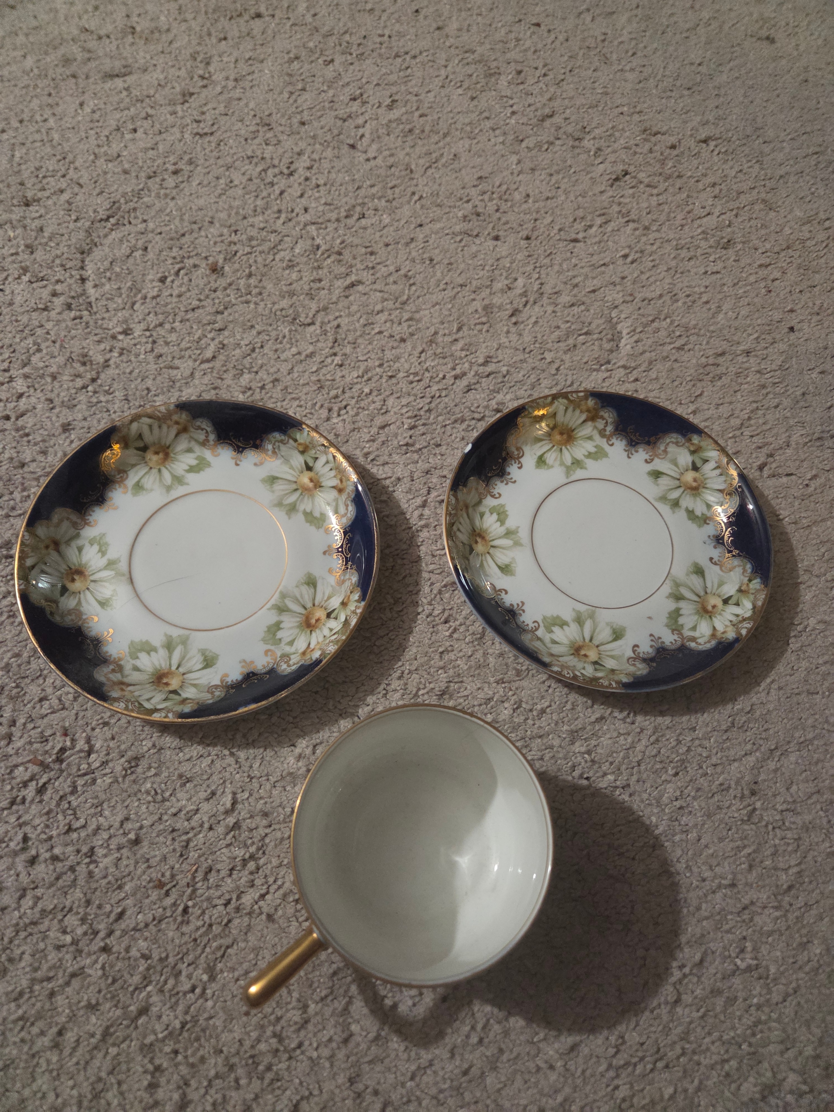 Vintage Rosenthal Fellmann Cobalt Blue Daisy Demitasse Set - photo 2