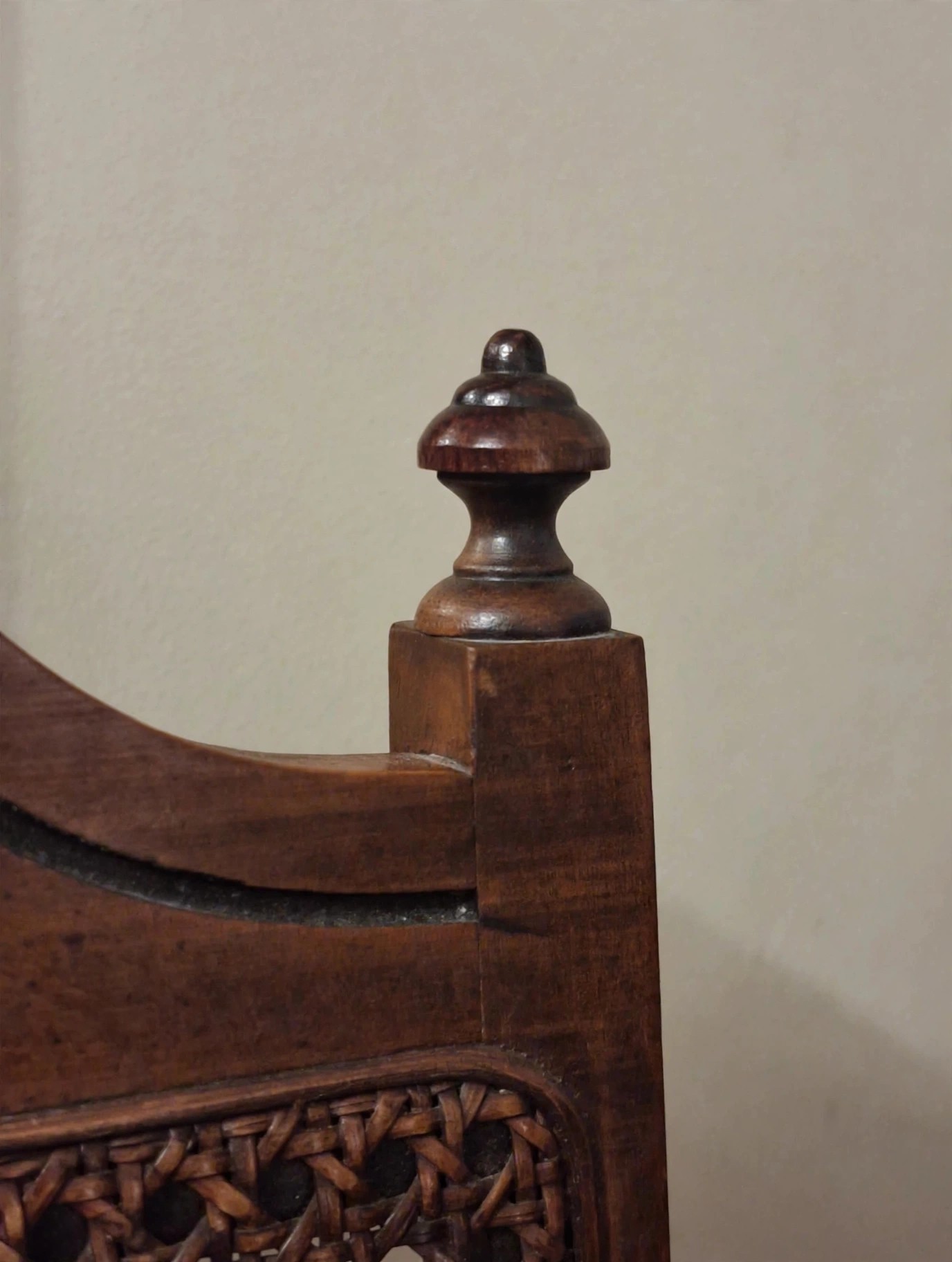 Set of 4 Canapar Walnut Cane Back Dining Chairs - photo 5