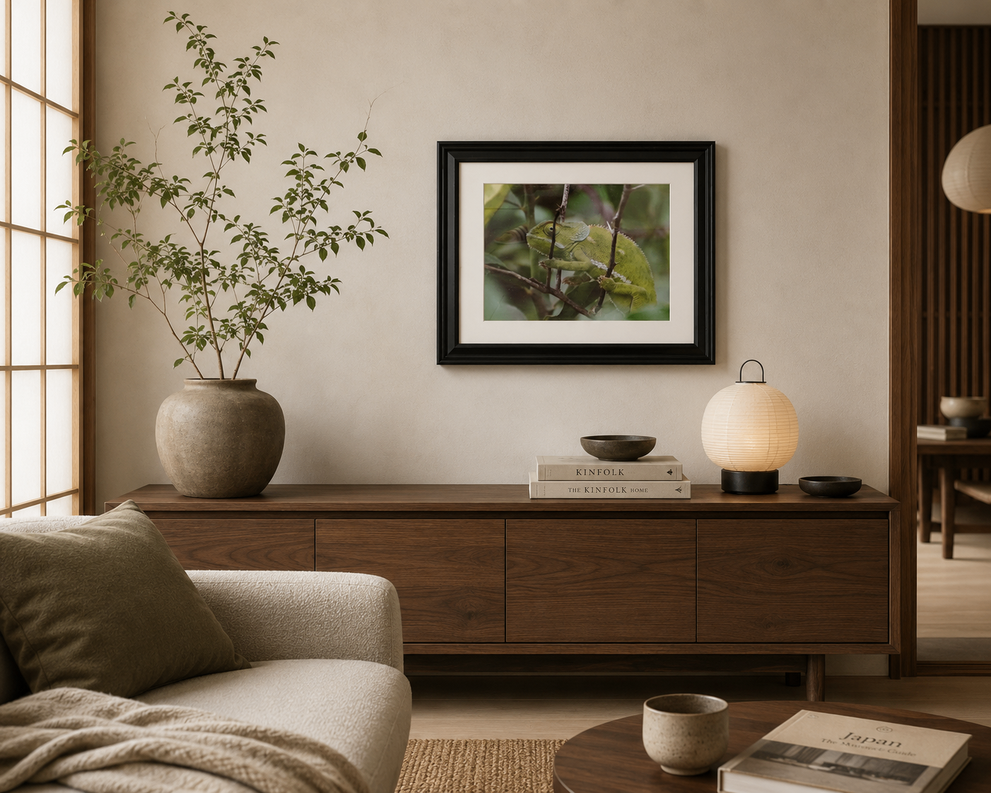 Like New Framed Chameleon Wall Art Print - photo 5
