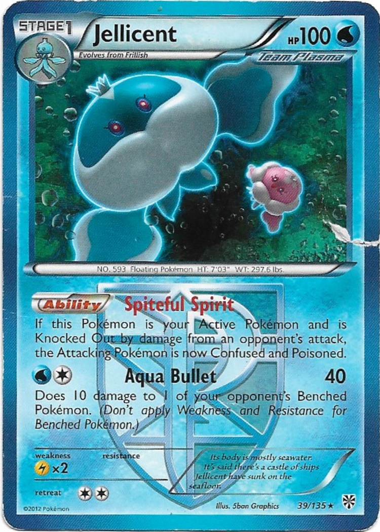 Pokemon Jellicent 39/135 Plasma Storm DMG