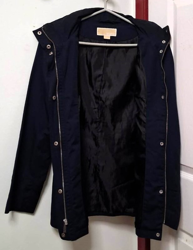 Michael Kors Black Hooded Utility Anorak Jacket Coat Excellent - photo 4