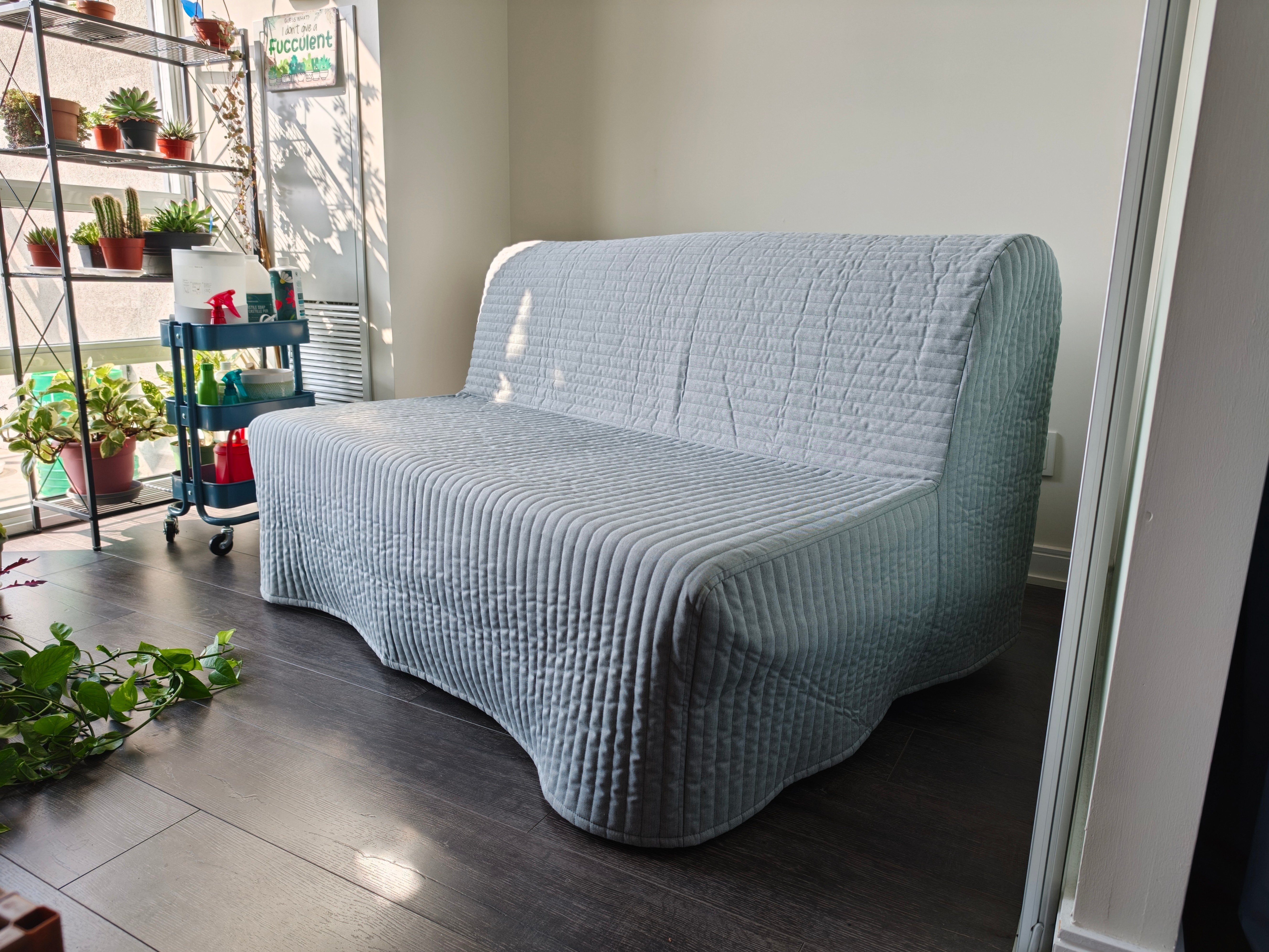 IKEA Sofa Bed Like New with Grey Cover