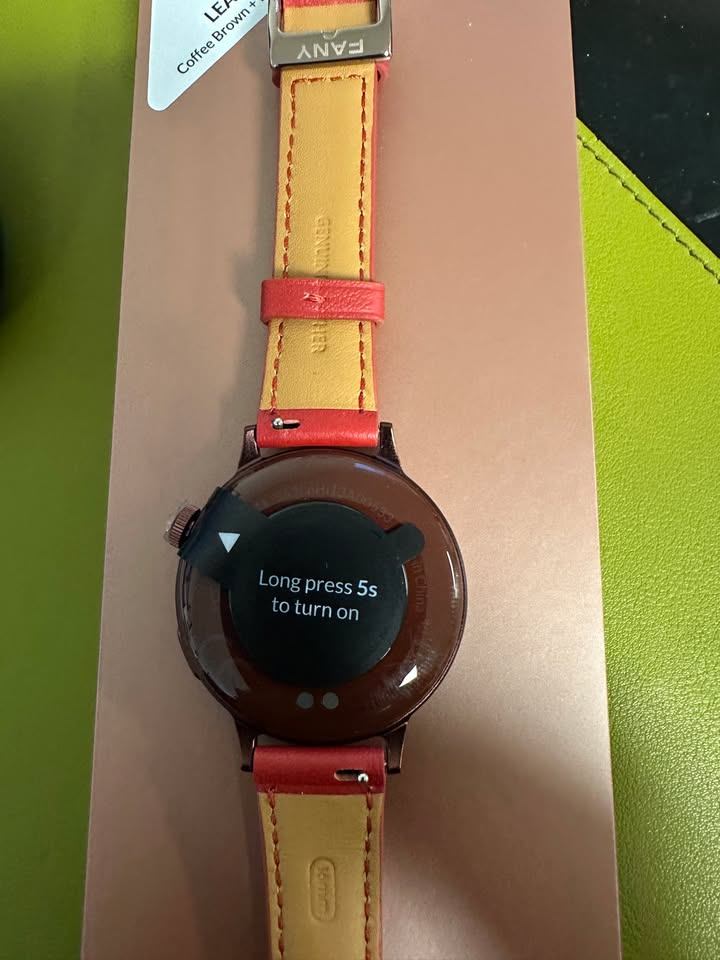 FANY Luna Women's Smartwatch – Burgundy Red Leather Strap - photo 2