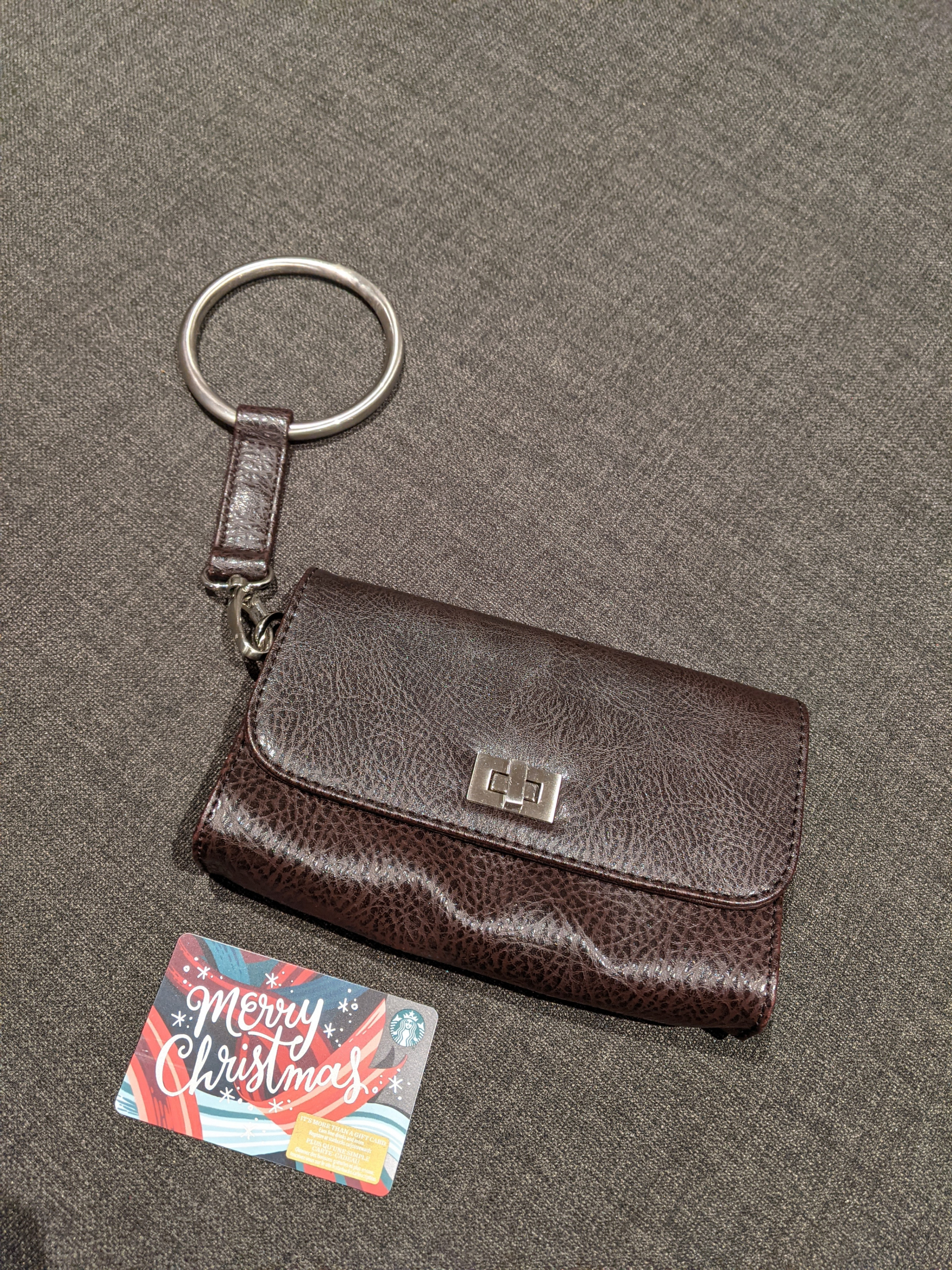 Dark Brown Leather Clutch Bag - photo 5