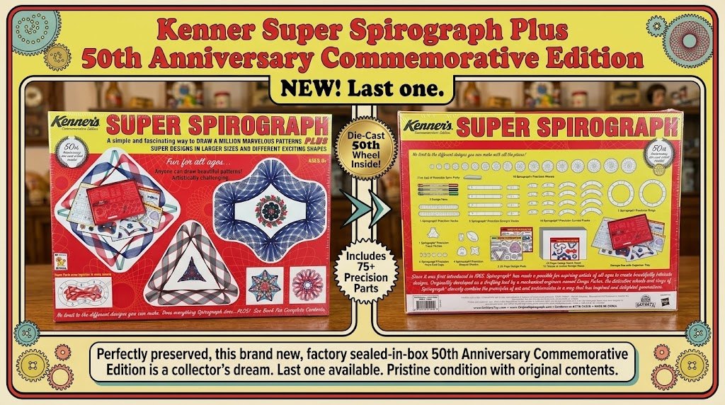 Kenner Super Spirograph Plus 50th Anniversary