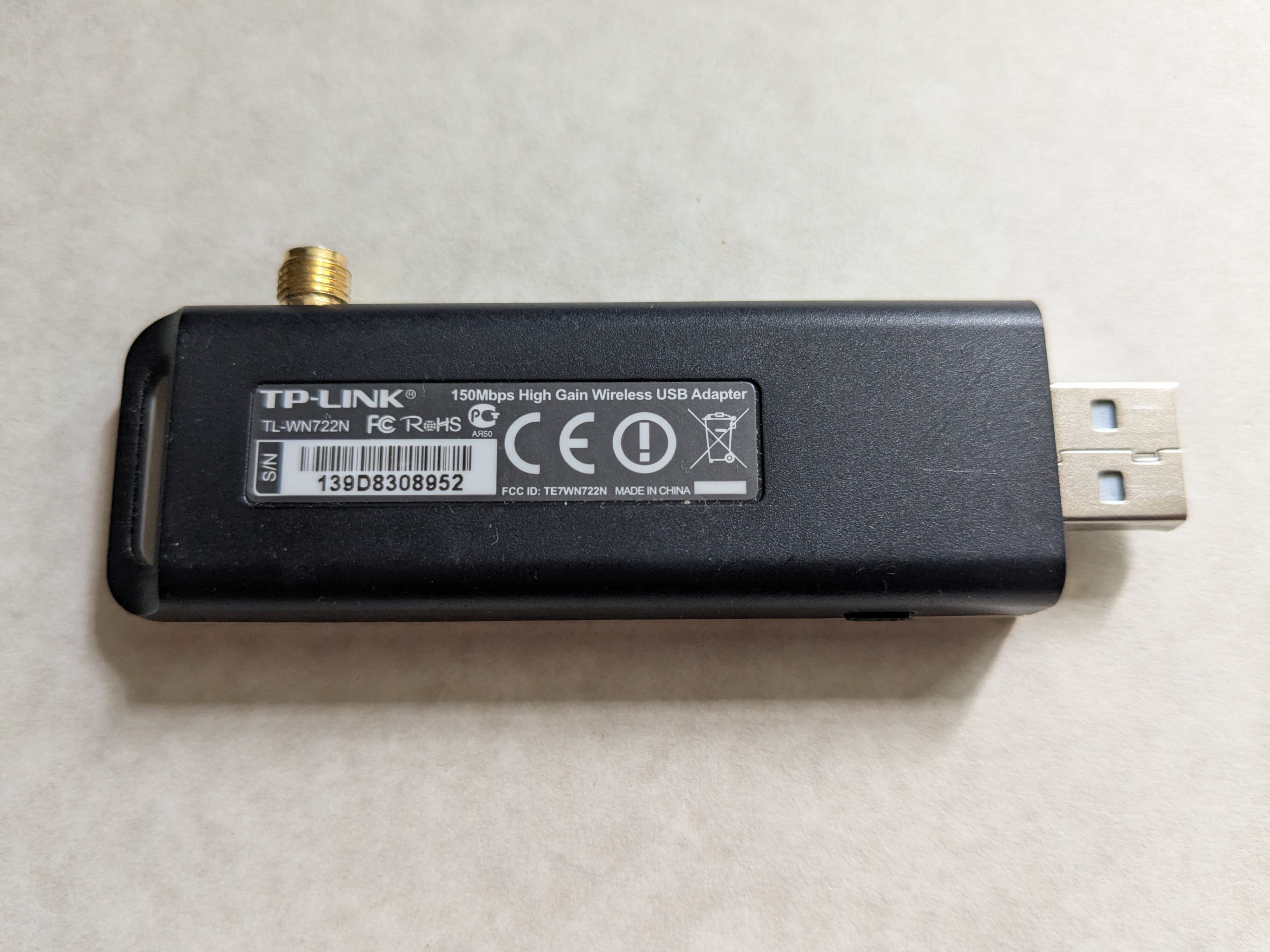 150Mbps High Gain Wireless USB Adapter TL-WN722N - photo 2