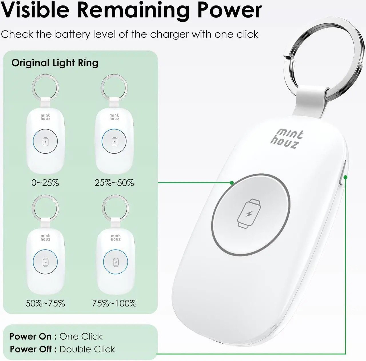 Minthouz Portable Watch Charger Power Bank for Apple Watch🏈 - photo 5