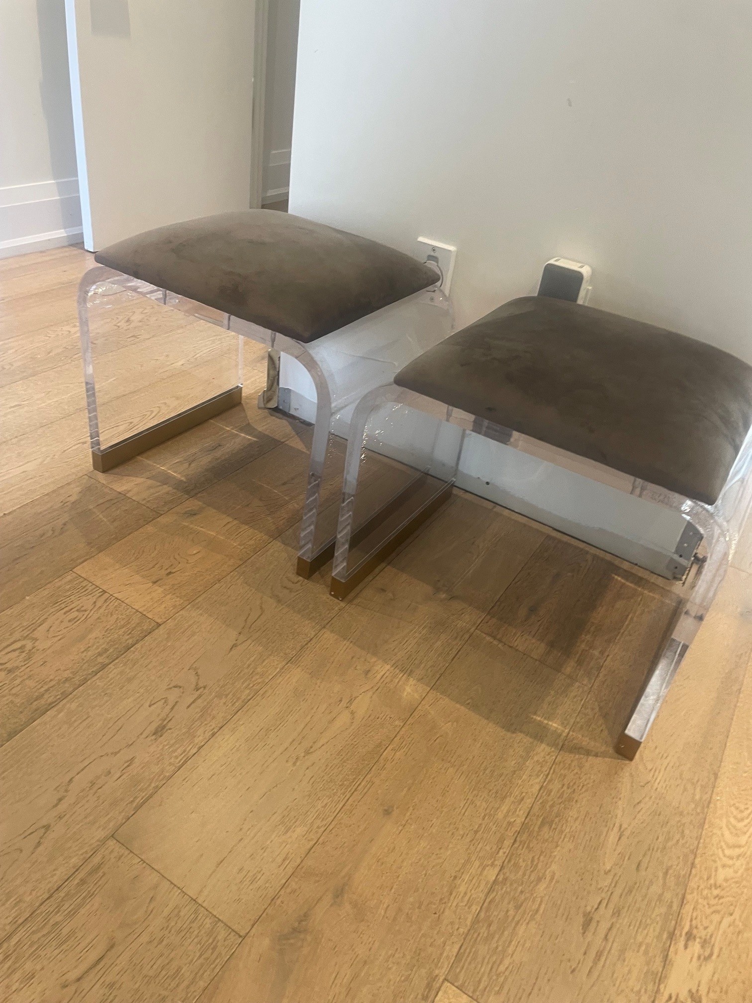 Acrylic Stool Ottoman (Set of 2) - photo 2