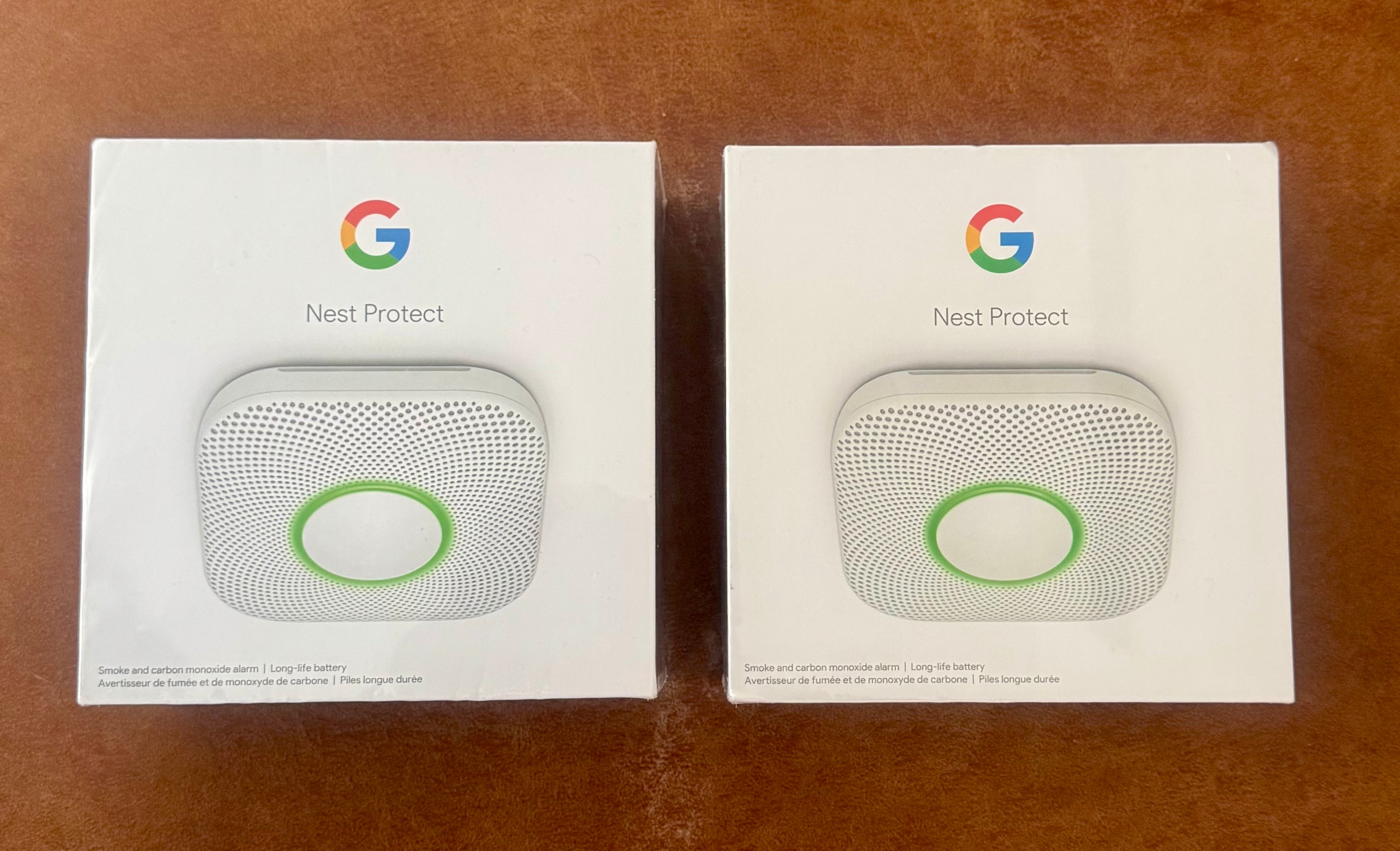 Google Nest Protect ×2 — neufs scellés, piles — Montréal