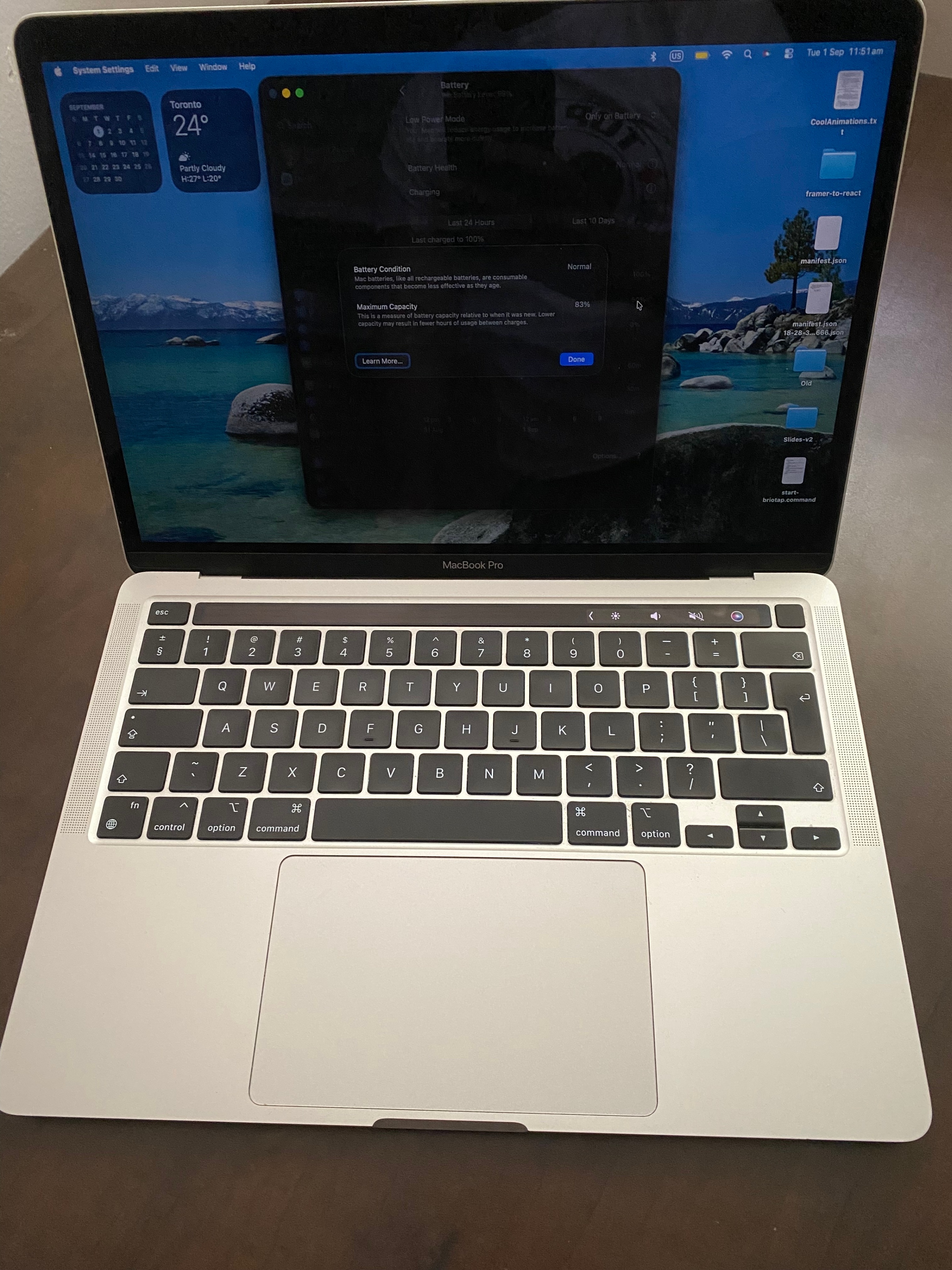 MacBook Pro 13-inch M2, (2022) 16GB RAM, 256GB