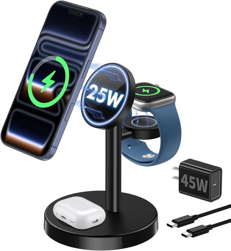 25W 3 in 1 Wireless Fast Charging Station for Apple - photo 5