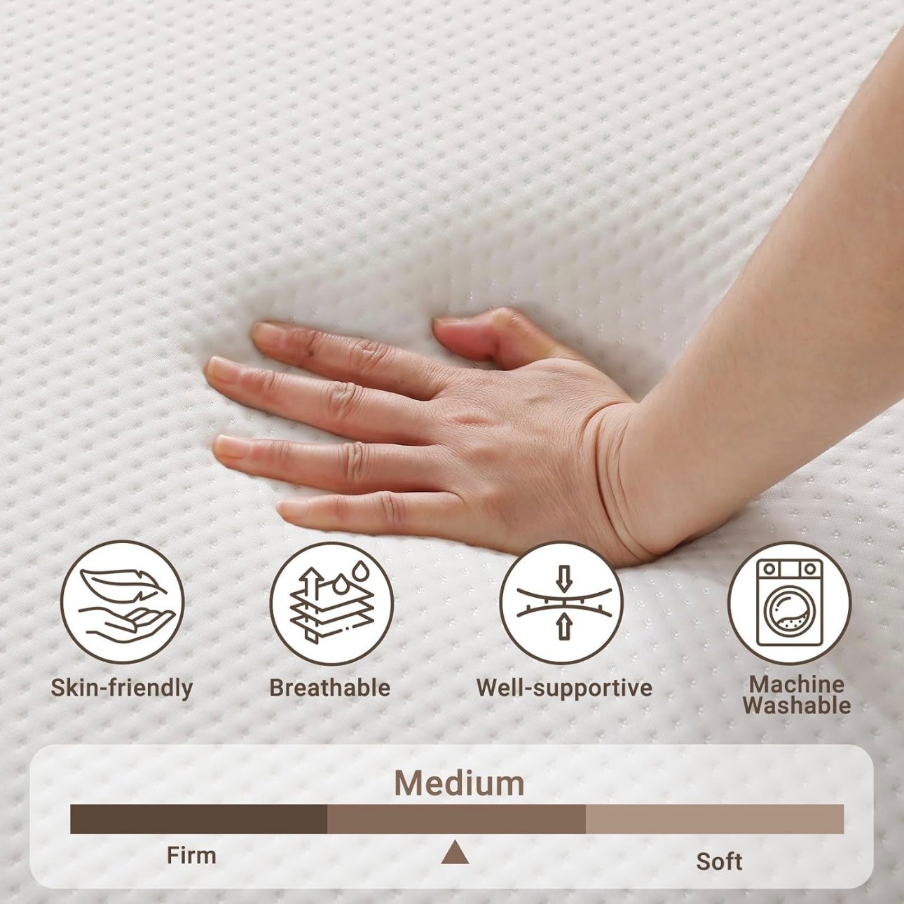 Folding Mattress Queen 6" Breathable Washable & Non-Slip Bottom - photo 4