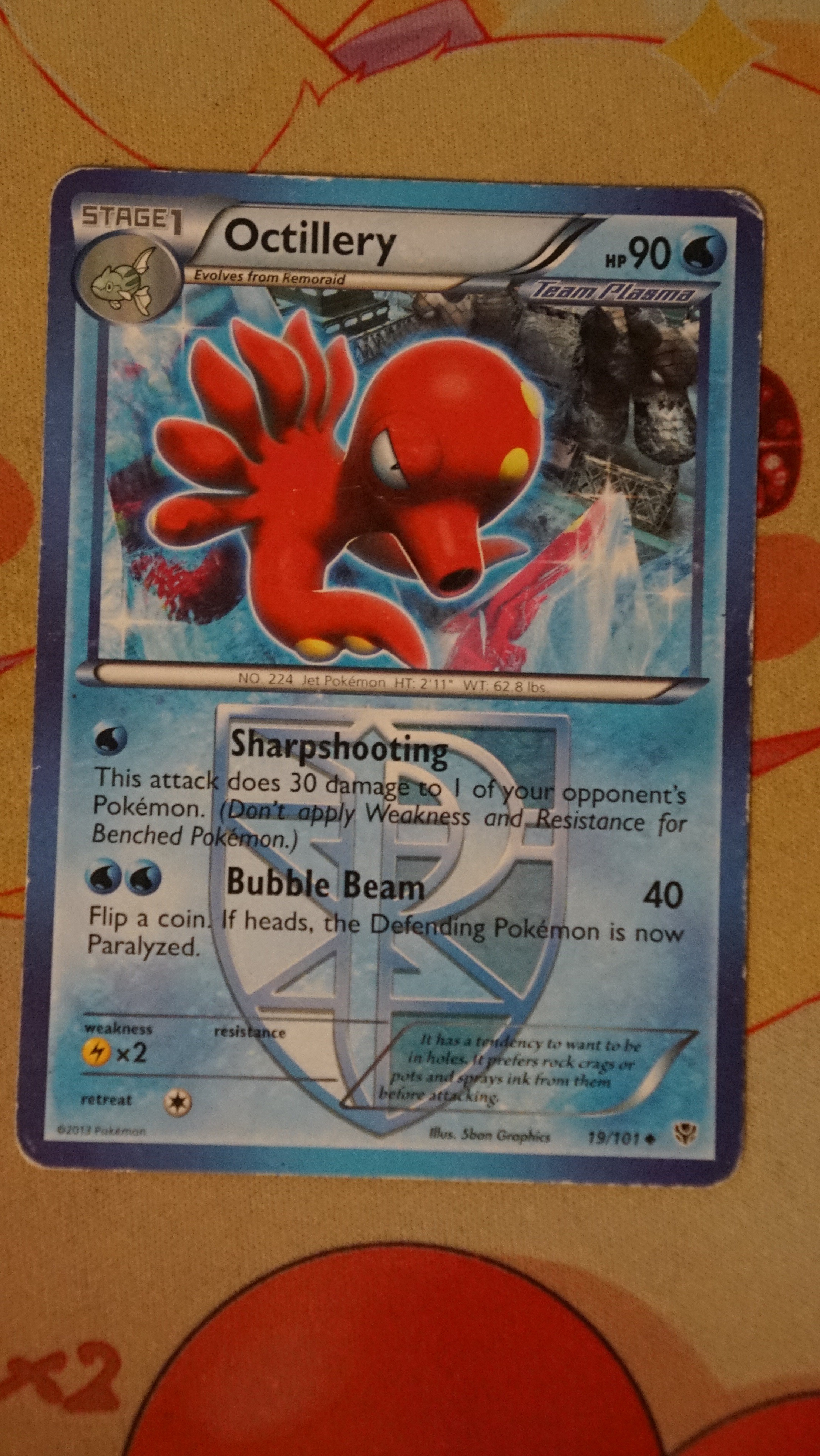 Pokemon Octillery 19/101 Plasma Blast LP - photo 3