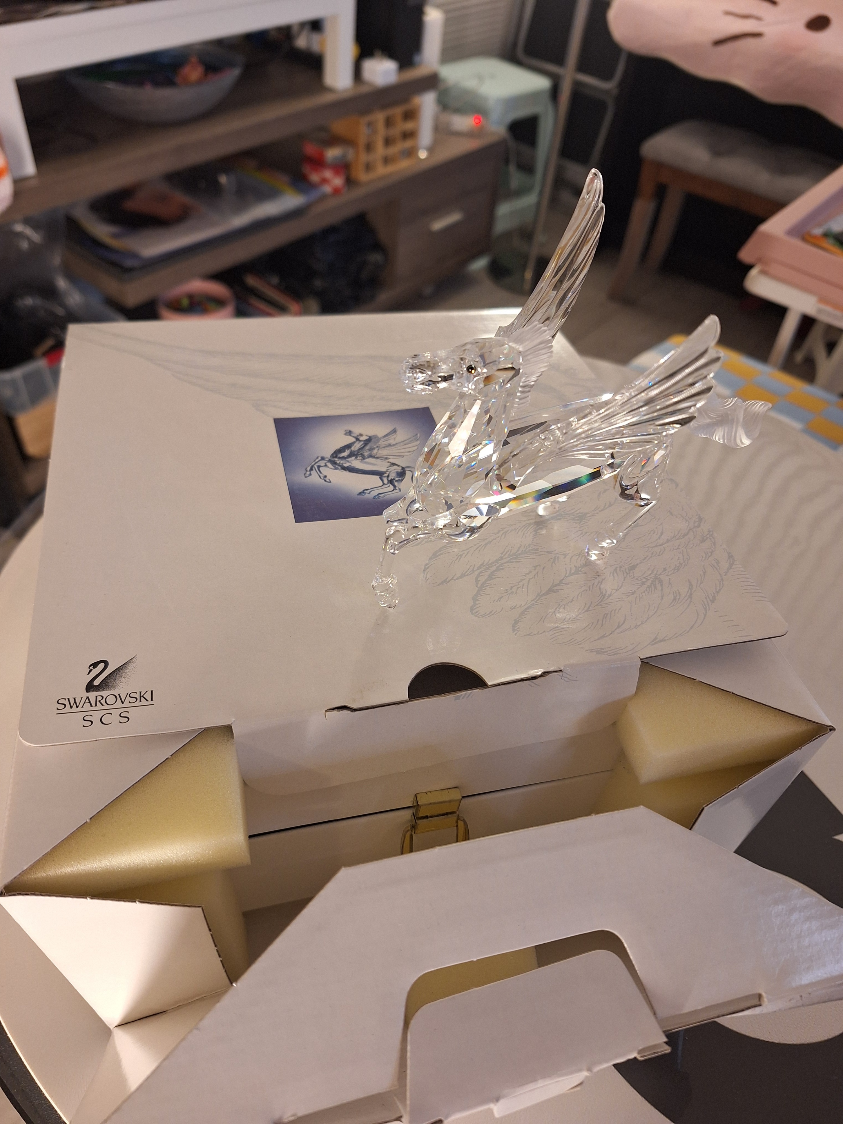 Vintage Swarovski Crystal Pegasus Flying Horse 1998 SCS Annual - photo 2