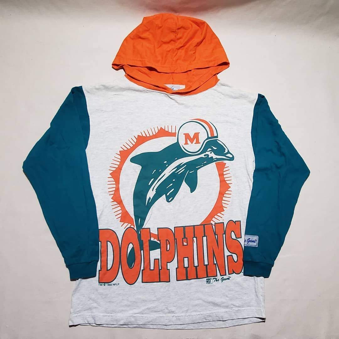 1993 Miami Dolphins The Game Big Logo Hoodie