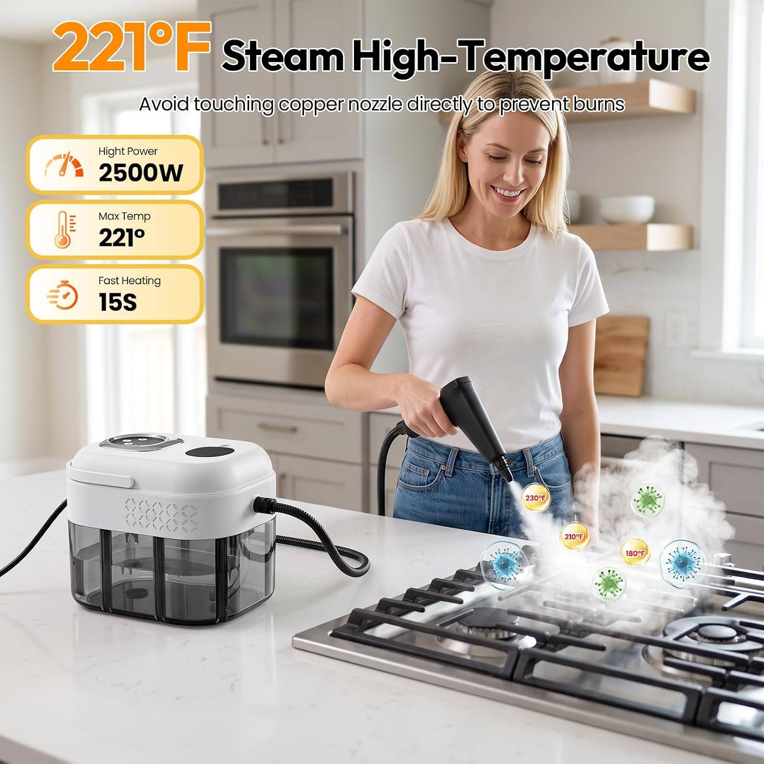 Handheld Steam Cleaner for Home & Car - photo 3