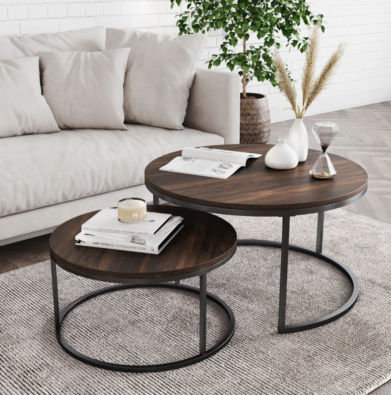 2-Piece Nesting Coffee Table Set