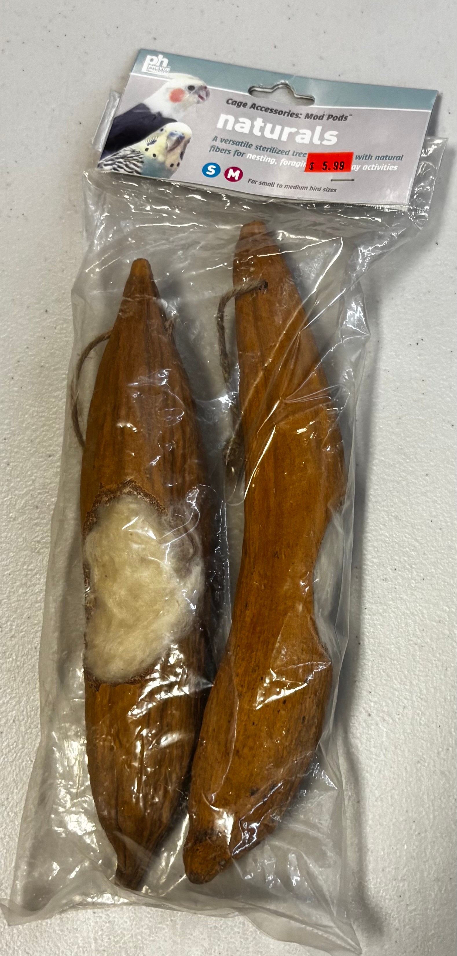Prevue Hendryx Multi-use Small/Medium Bird Toy Natural Mod Pod