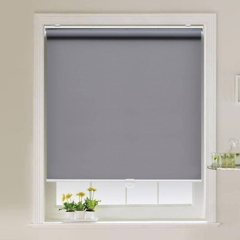 New AOSKY Cordless Blackout Window Blind W47"xH72" Spring system