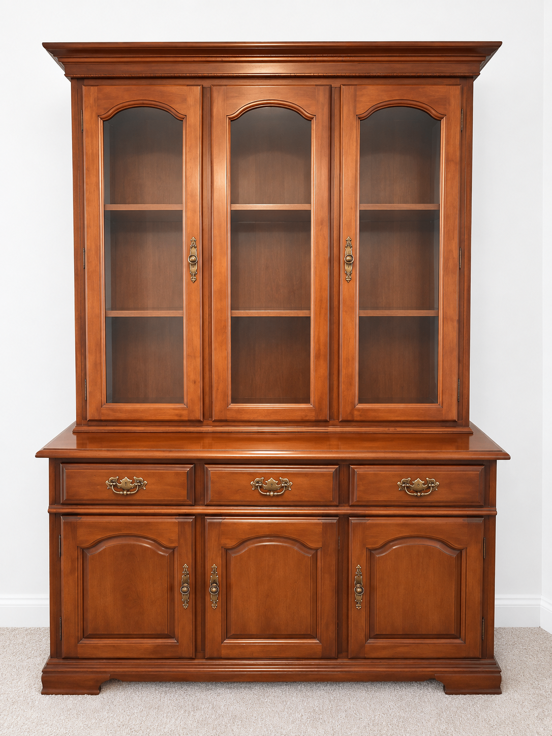 Solid Wood Dining Table & China Cabinet - photo 2