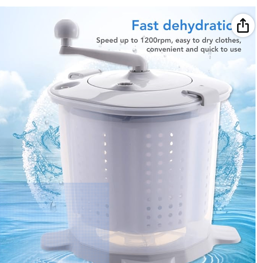 Manual Washing Machine, Portable Hand Crank - photo 3