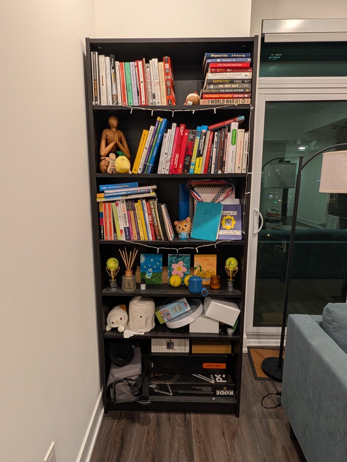 IKEA BILLY Bookcase – Black-Brown 80 × 202 cm