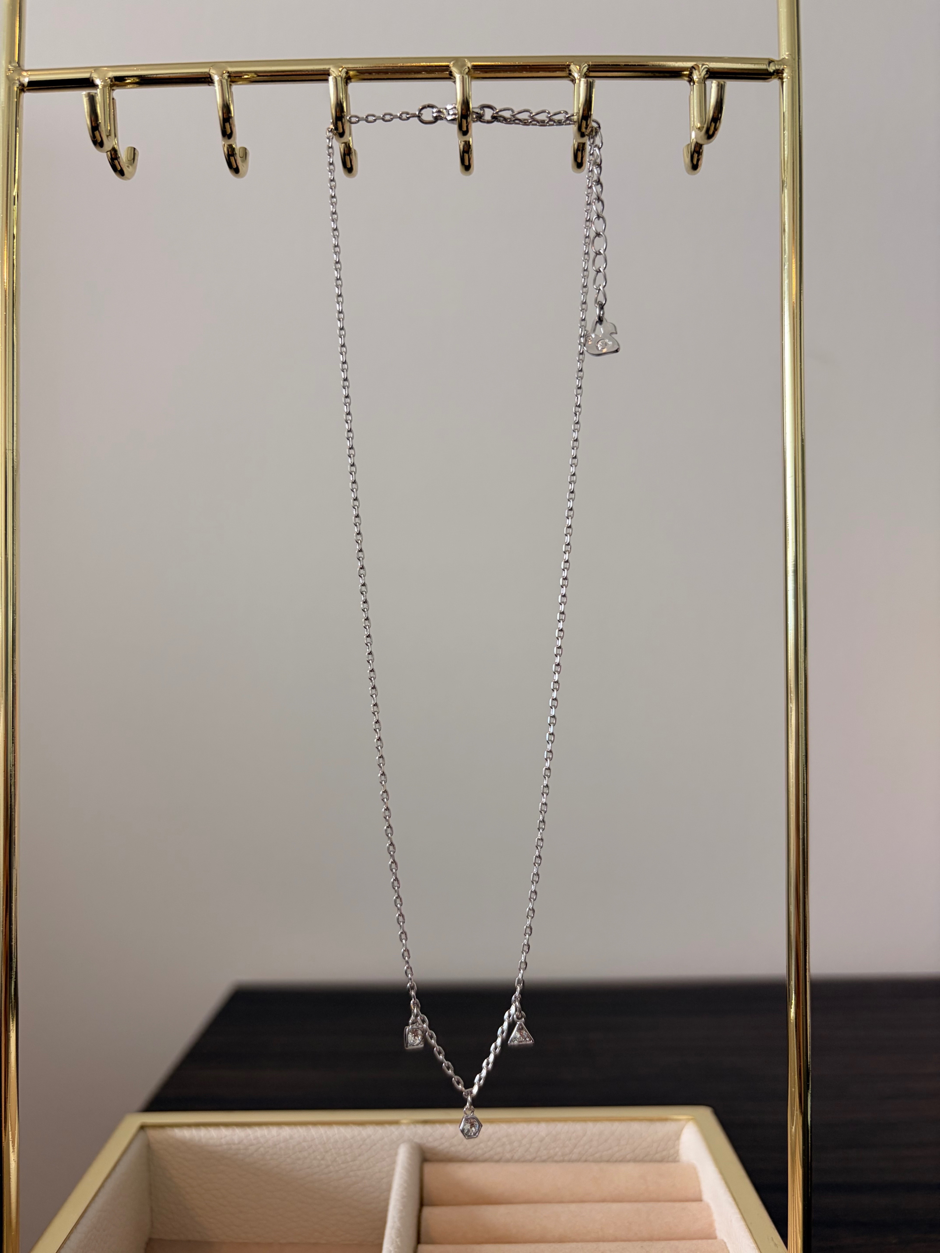 Swarovski Geometric Drop Pendant Necklace - photo 4