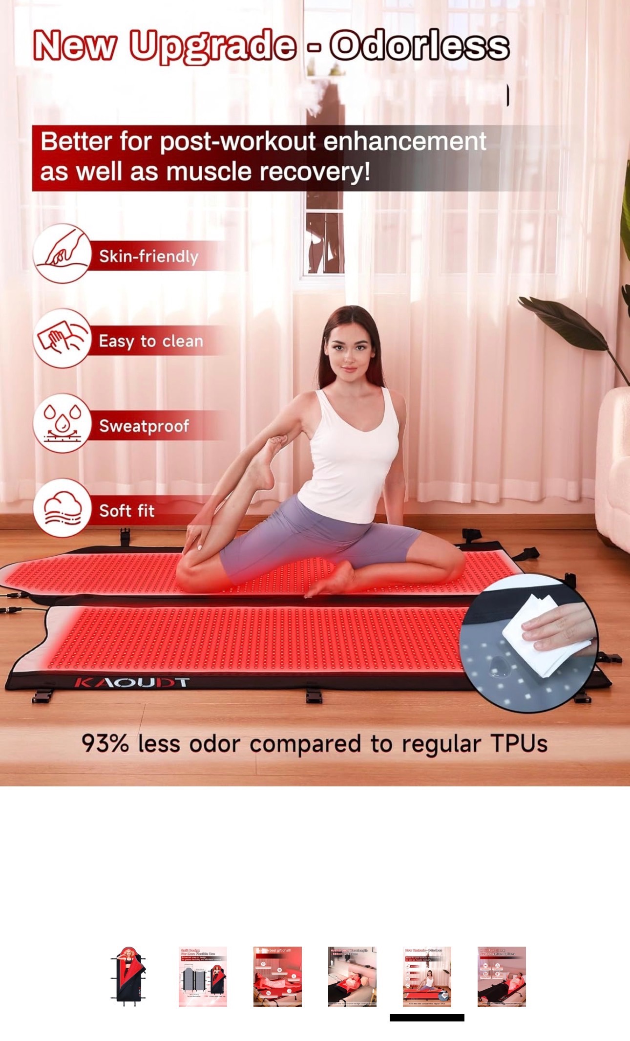 Red Light Mat Full Body Home Light Device 2600 LEDs 660nm&850nm - photo 5