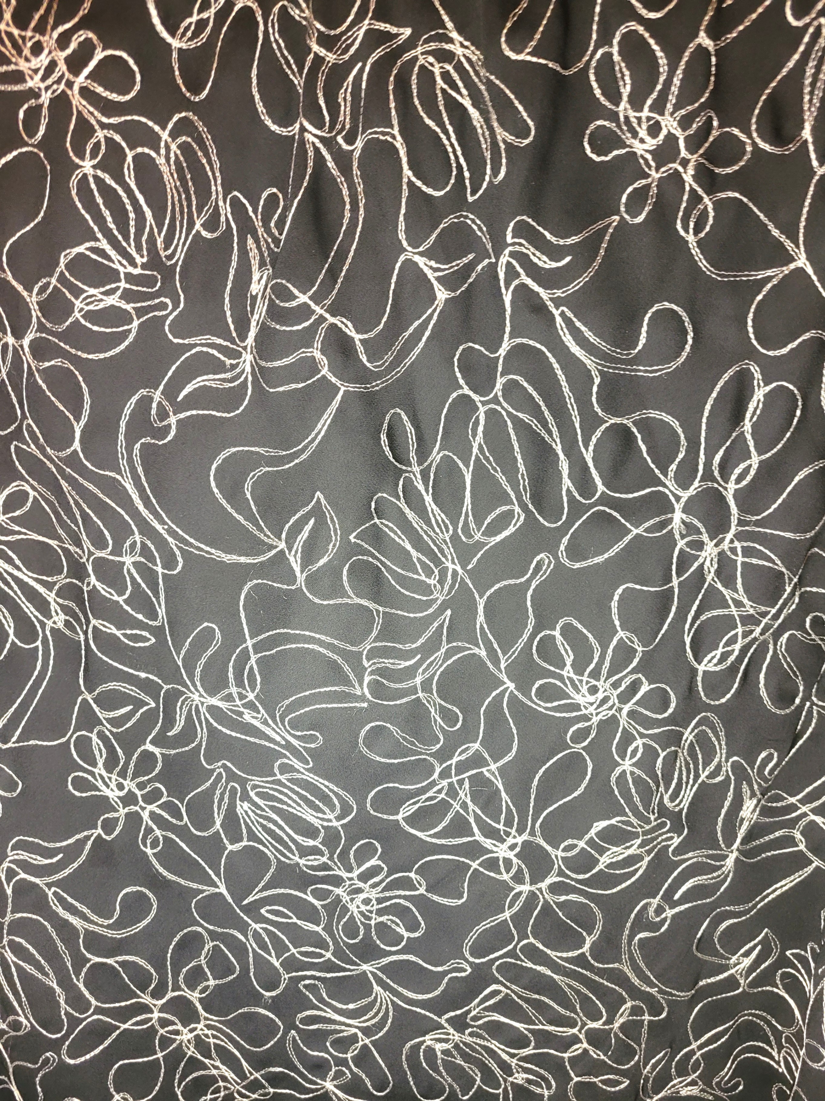 Tanjay Petites Black White Floral Embroidered Midi Skirt 8P - photo 4
