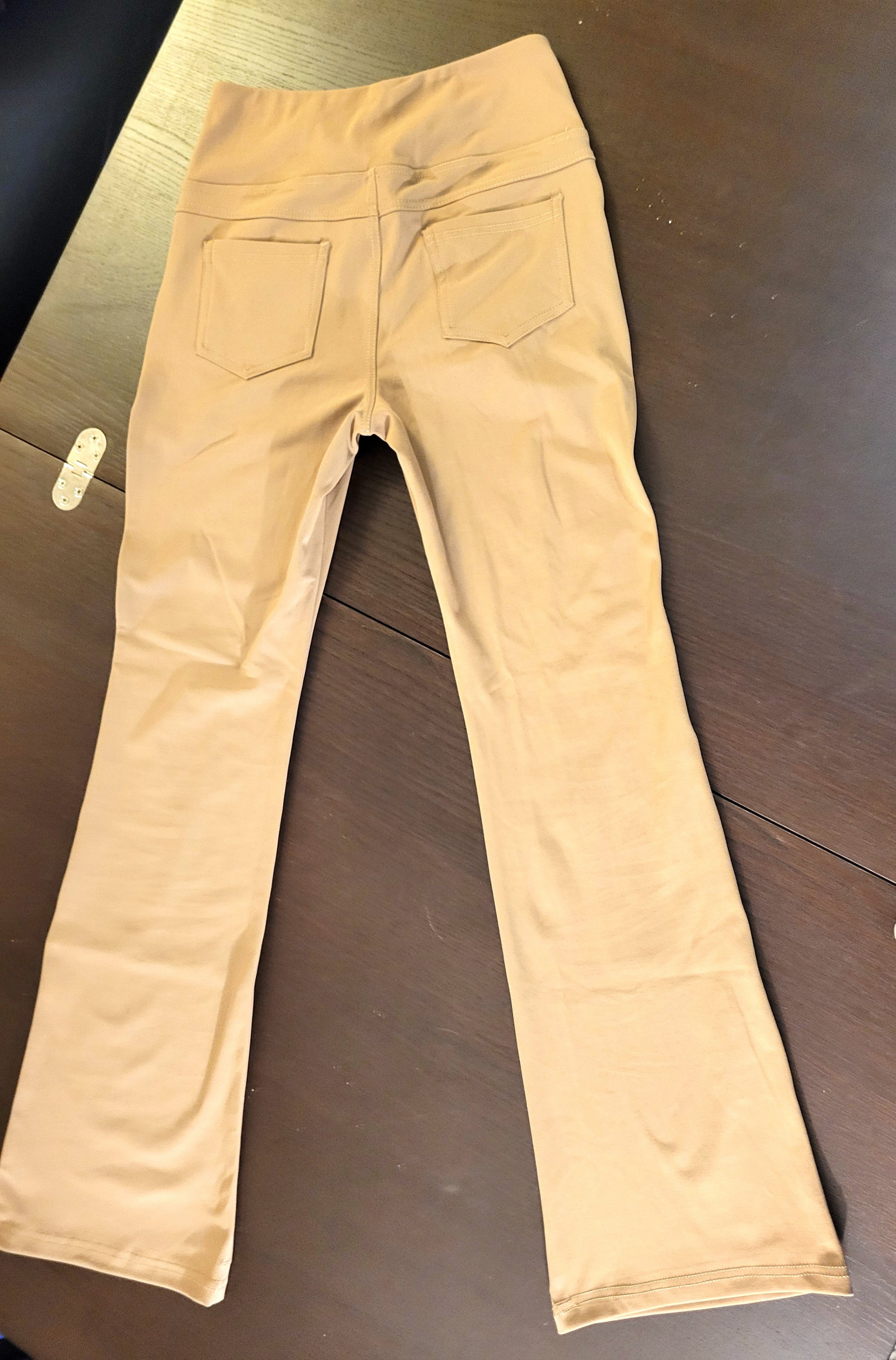 VOOVEEYA Beige Women's Leggings Bootleg Yoga Pants Flare (NEW) - photo 2