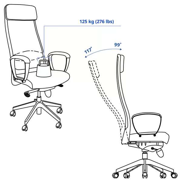 Ergonomic Office Chair Adjustable Height & Lumber Support - photo 4